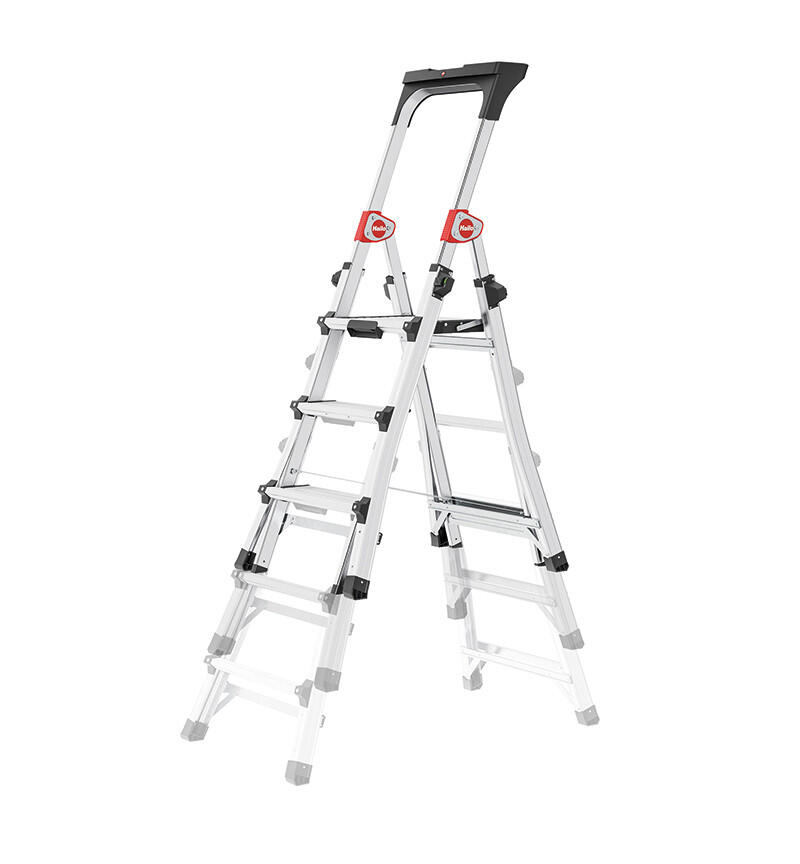 Escabeau professionnel télescopique HAILO TL100 3-5 marches adapté aux escaliers - 4