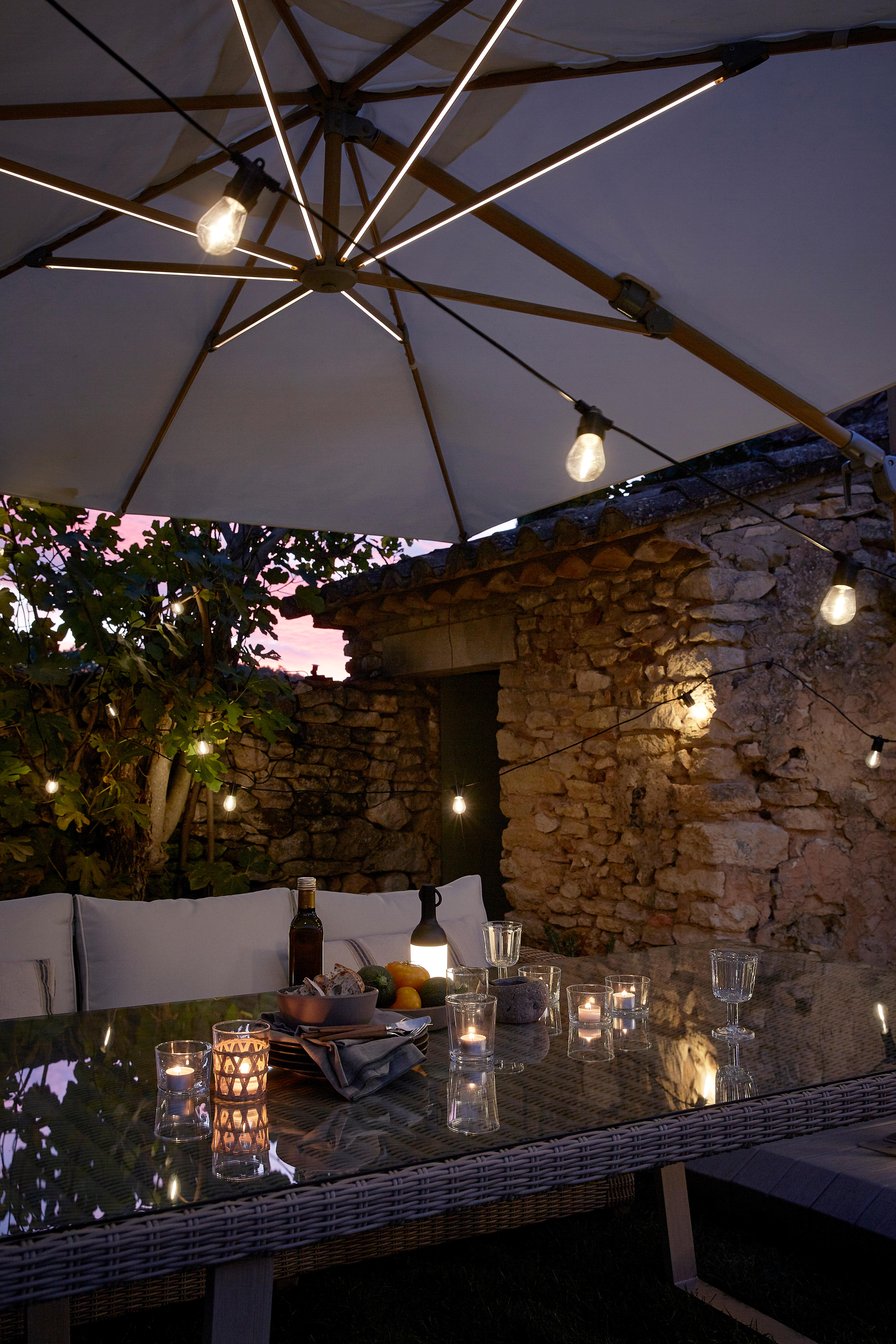 Conjunto jardim relax sofá mesa Medena Naterial - 18