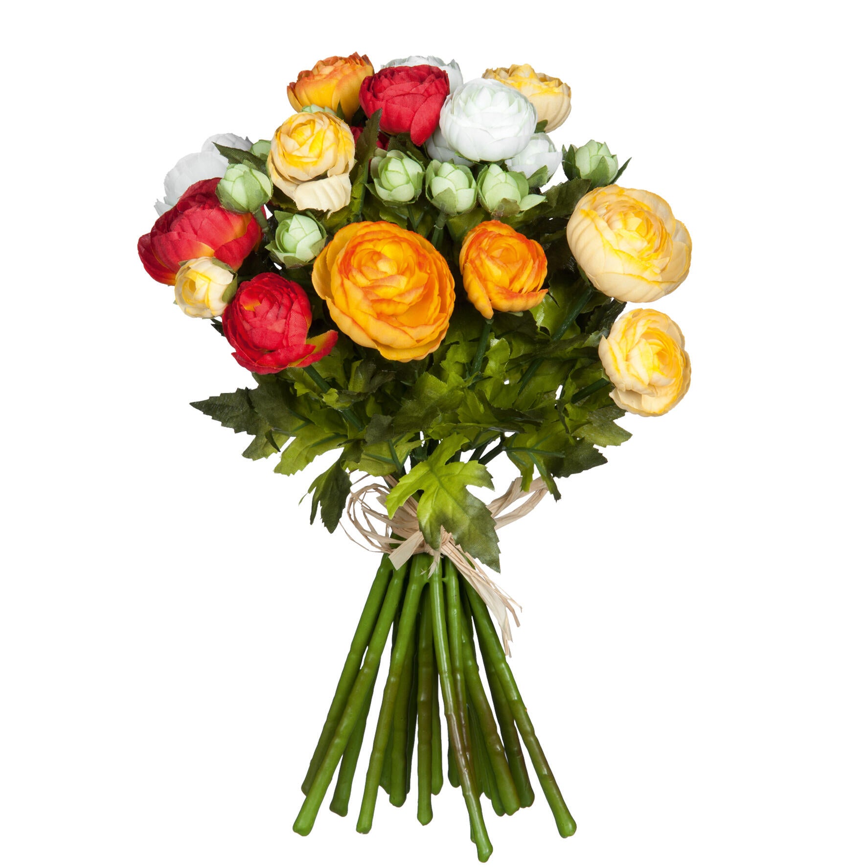 Planta artificial bouquet ranunculus naranja 35cm
