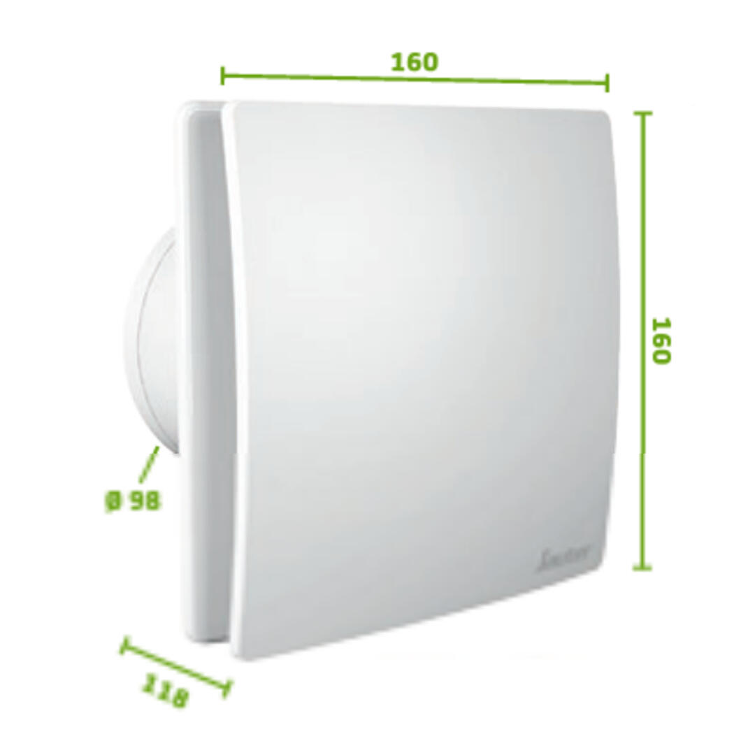 Aérateur extracteur permanent à interrupteur SAUTER Zemu SDB/WC 100 mm - 3