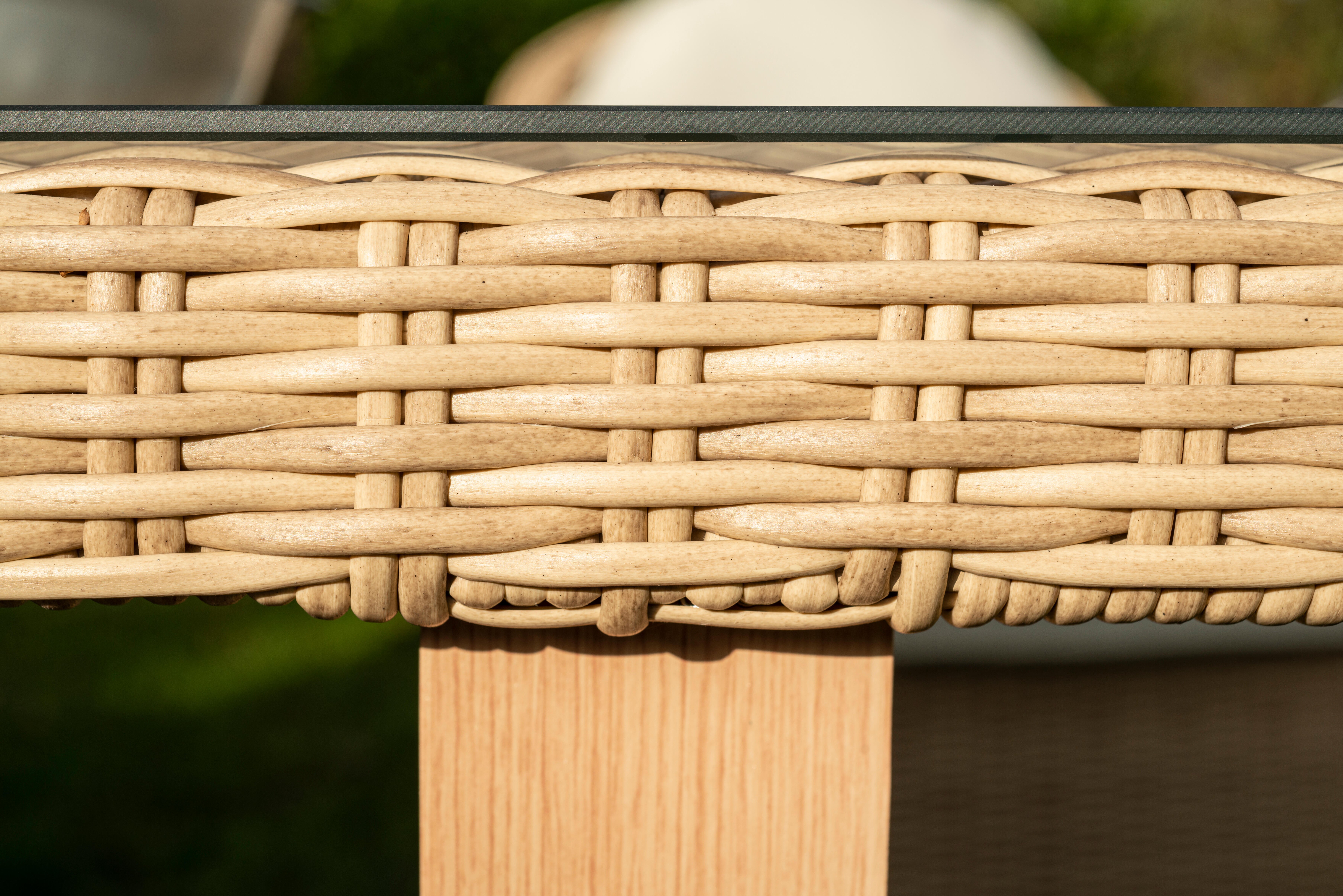 Mesa de jardín de aluminio ratán NATERIAL Medena 100x74x200 cm - 4