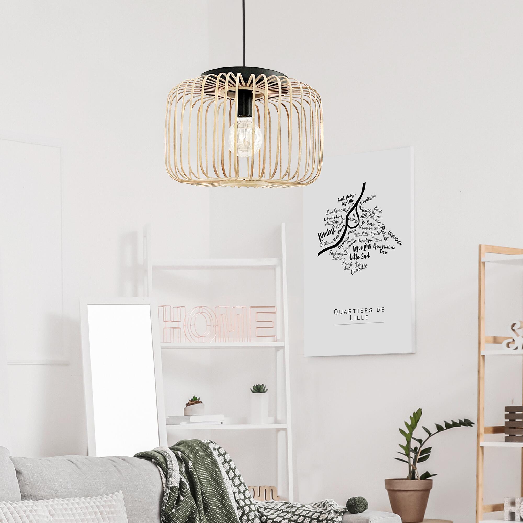 Suspension Pecan bambou, beige, Diam.38 cm INSPIRE, E27 - 3
