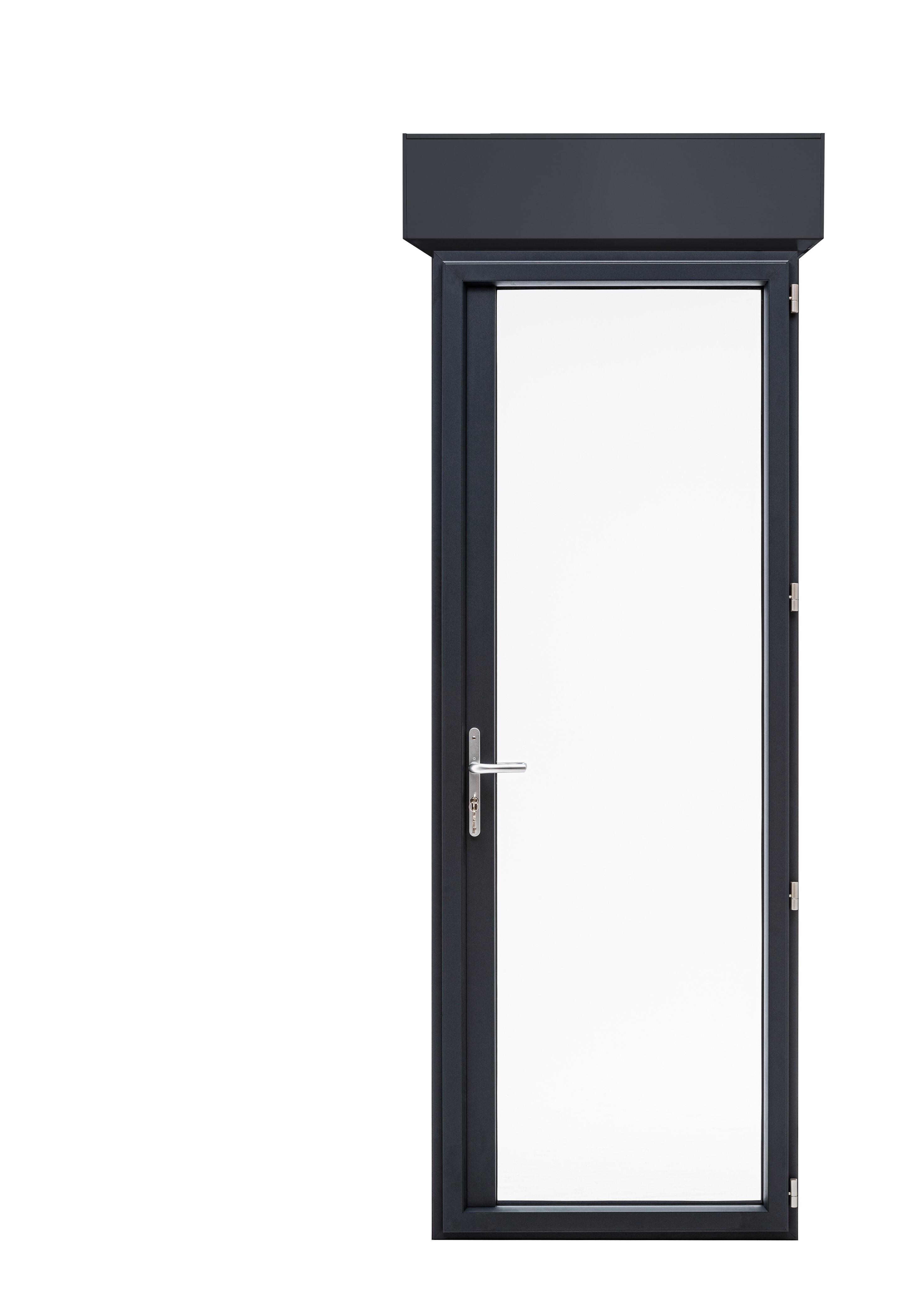 Porte fenêtre/volet roul.alu Essentiel H.215xl.80cm 1vt tirant D gris anthracite - 8