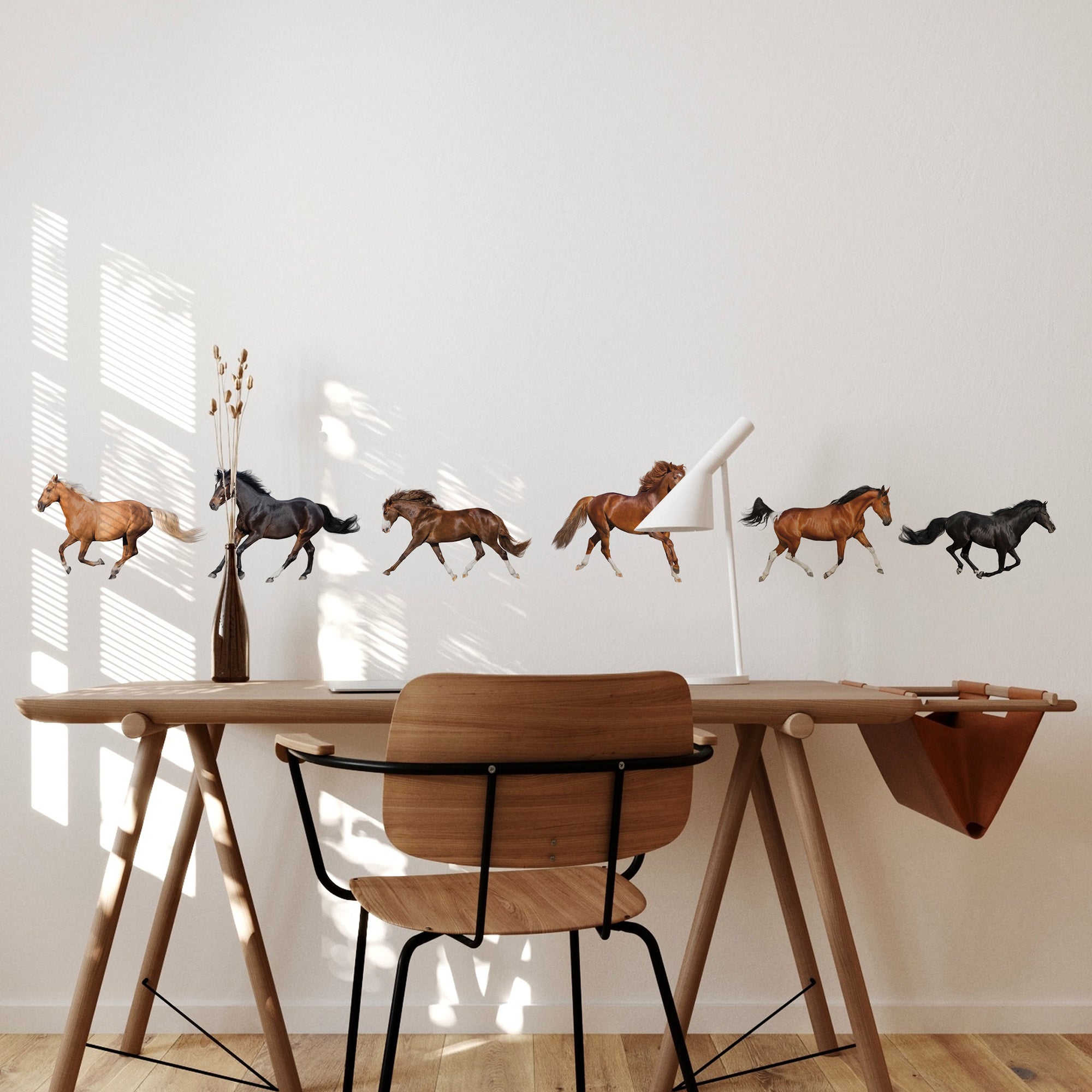 Stickers adhésifs Chevaux, beige, 24 cm x 68 cm - 2
