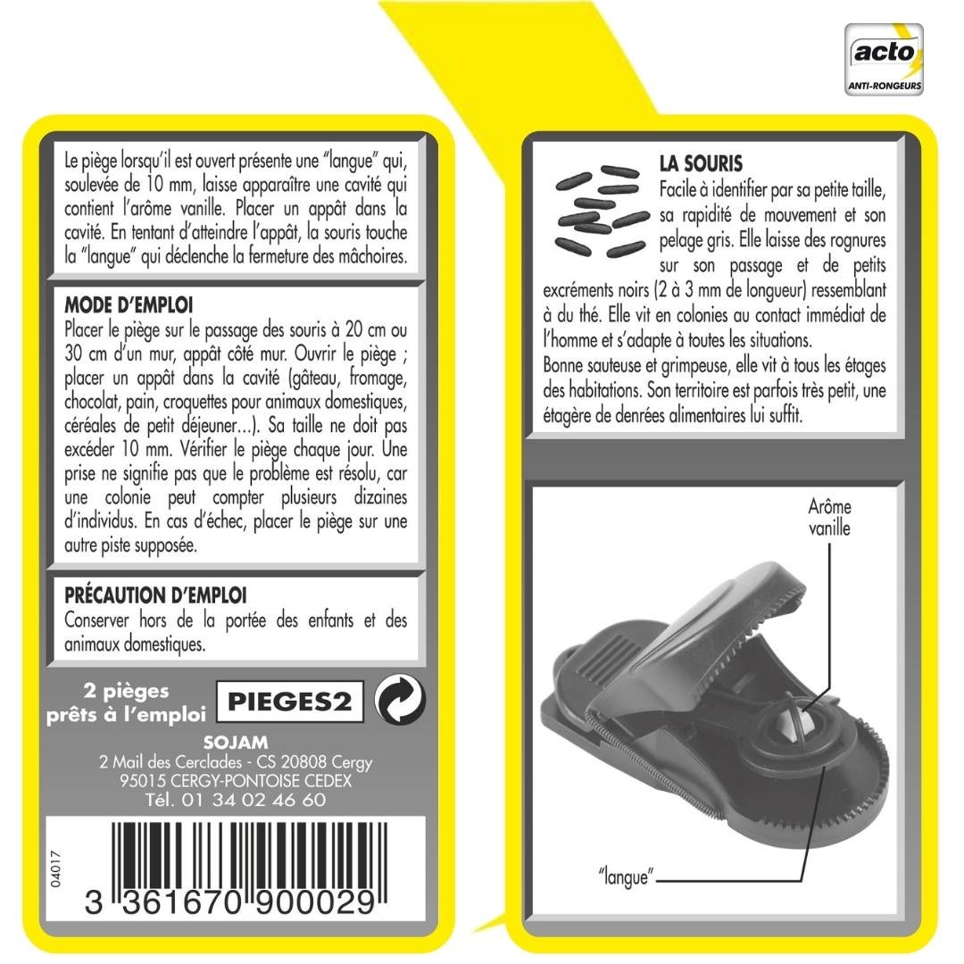 PIÈGES À SOURIS PLASTIQUES AROMATISÉS VANILLE - LOT DE 2 - 3