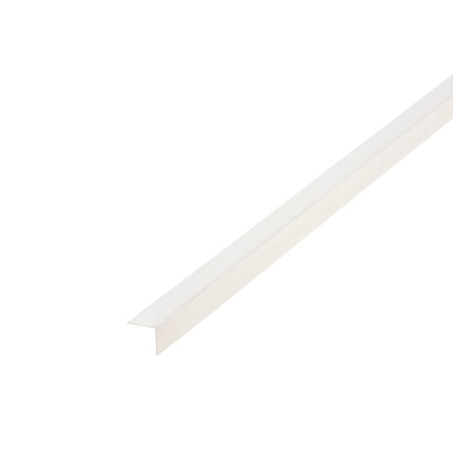Cornière PVC blanc, 25 x 25 mm, L.2.6 m