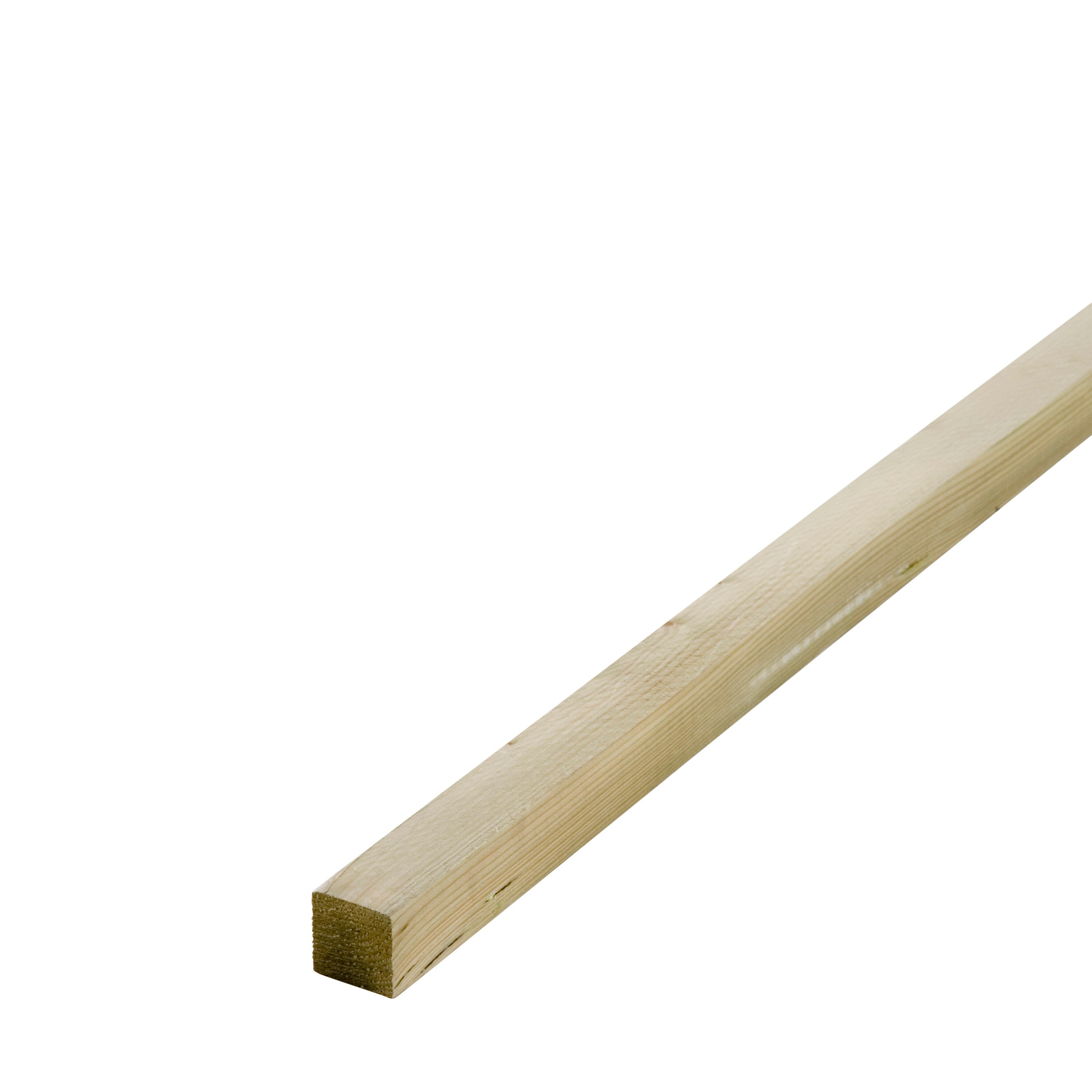 Listón de abeto cepillado exterior CL3 de 27x27mm x 2.4 m - 2