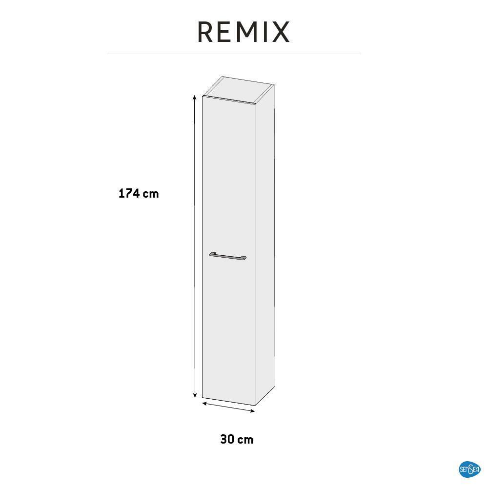 Porte noir mat l.30 x H.172.9 cm Remix - 7