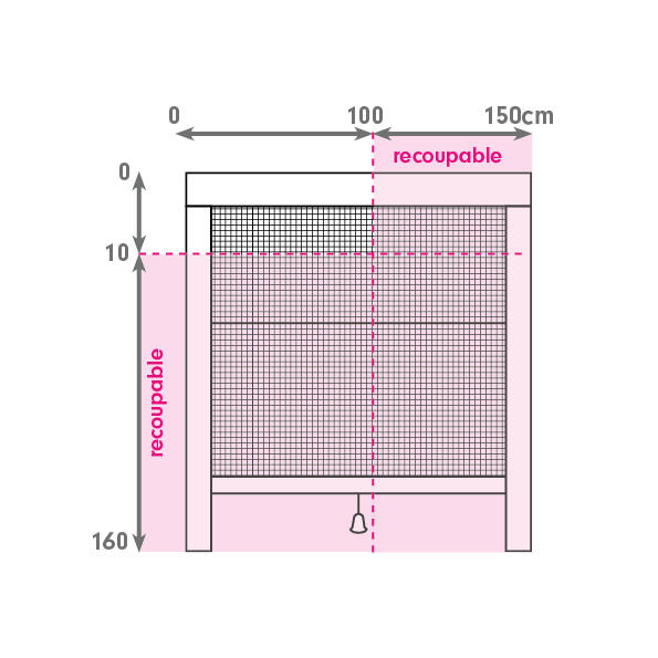 Moustiquaire H.160xl.150cm enroulement vertical pour fenêtre MOUSTIKIT alu blanc - 3