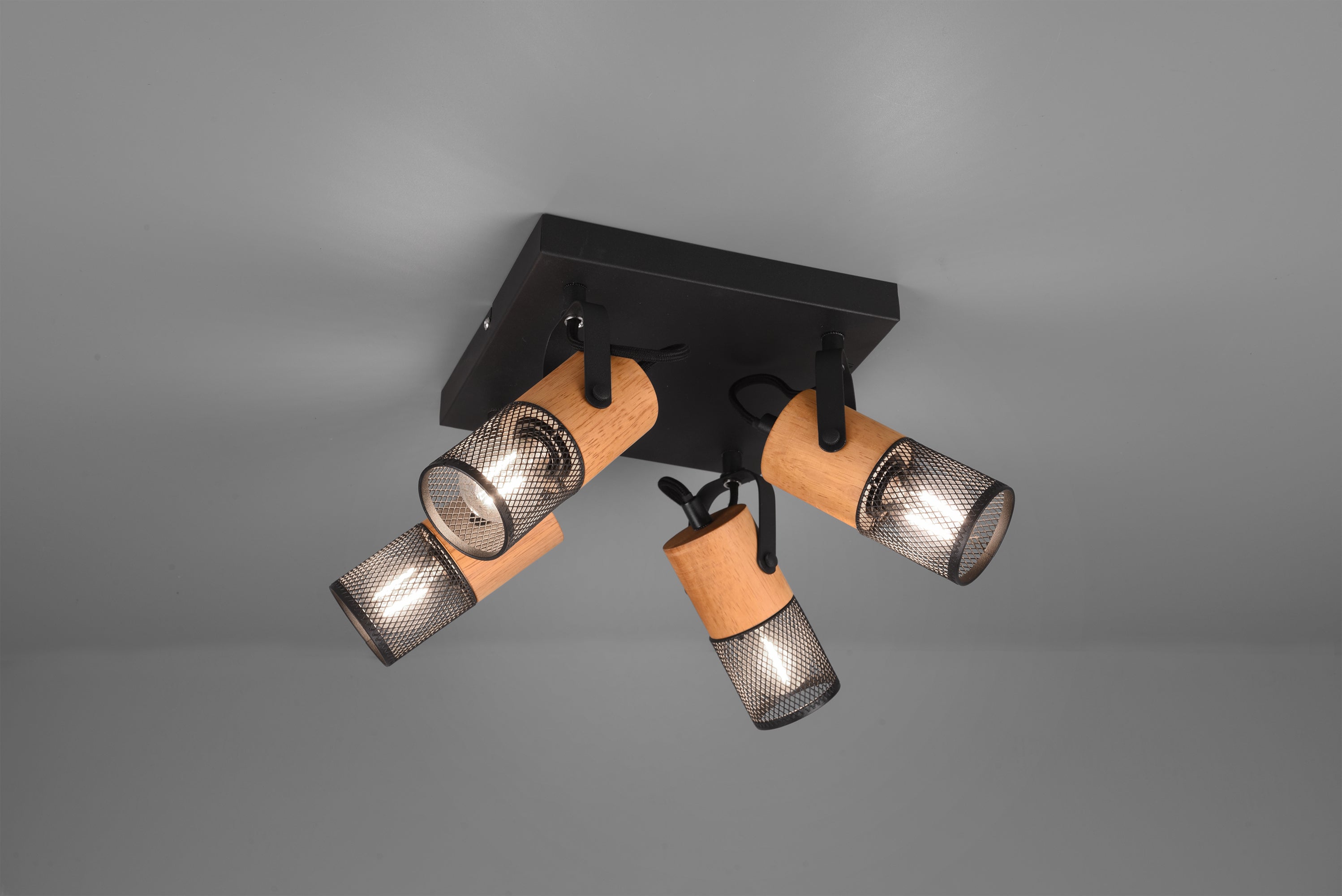 Plafón Tosh 4 luces GU10 Madera - 2