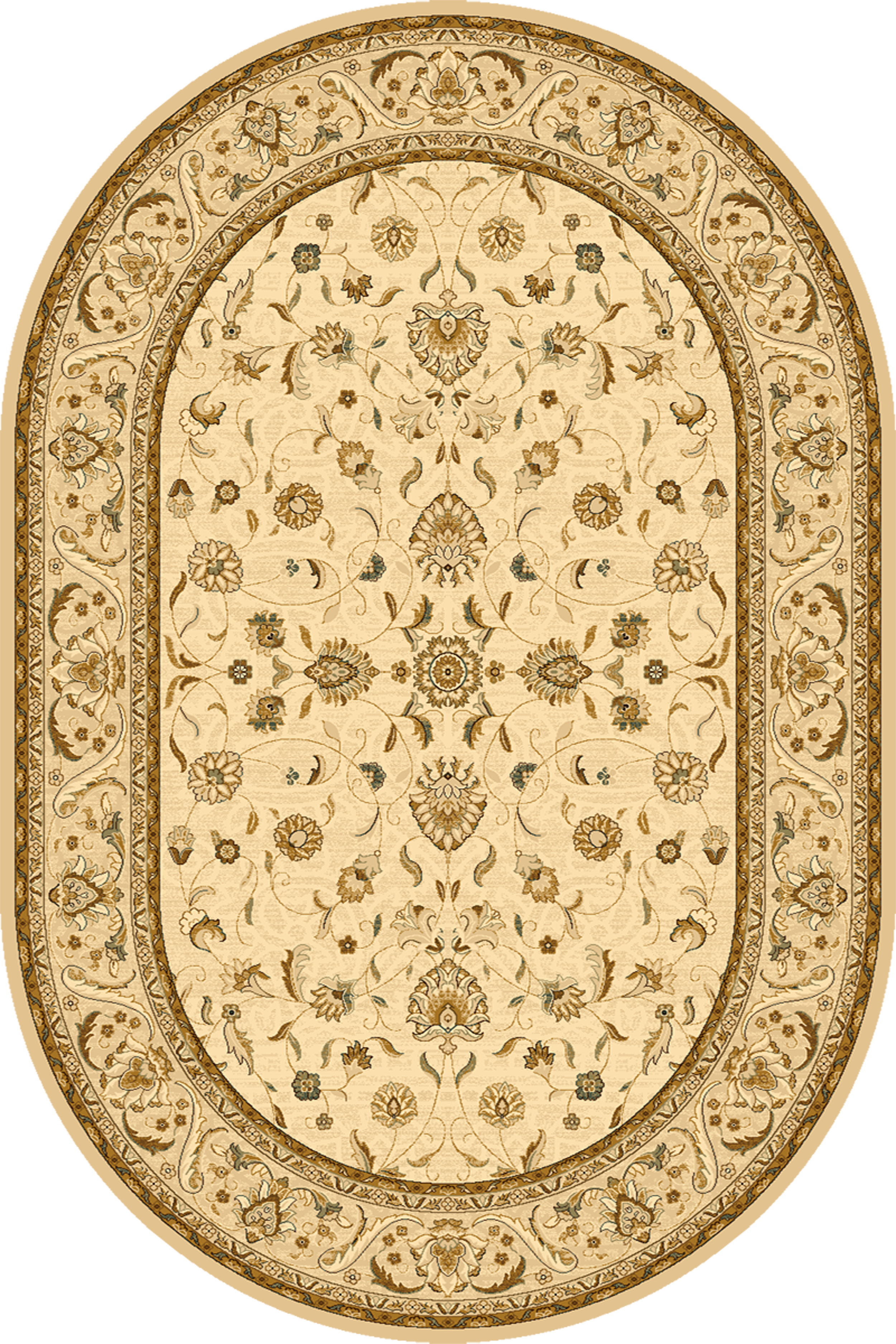 Dywan wełniany owalny Omega Aries Perla beżowy 200 x 300 cm