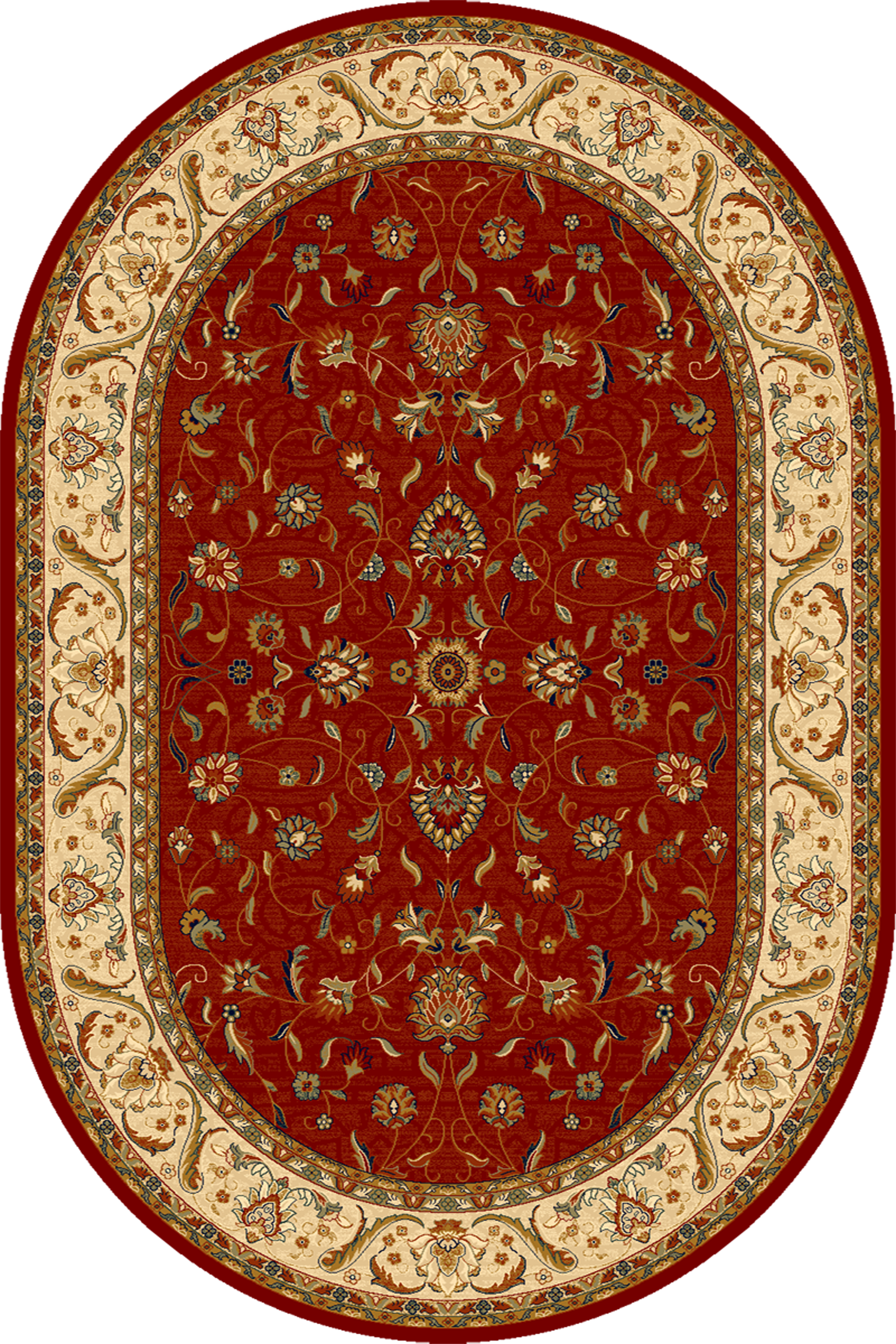 Dywan wełniany owalny Omega Aries rubin 200 x 300 cm