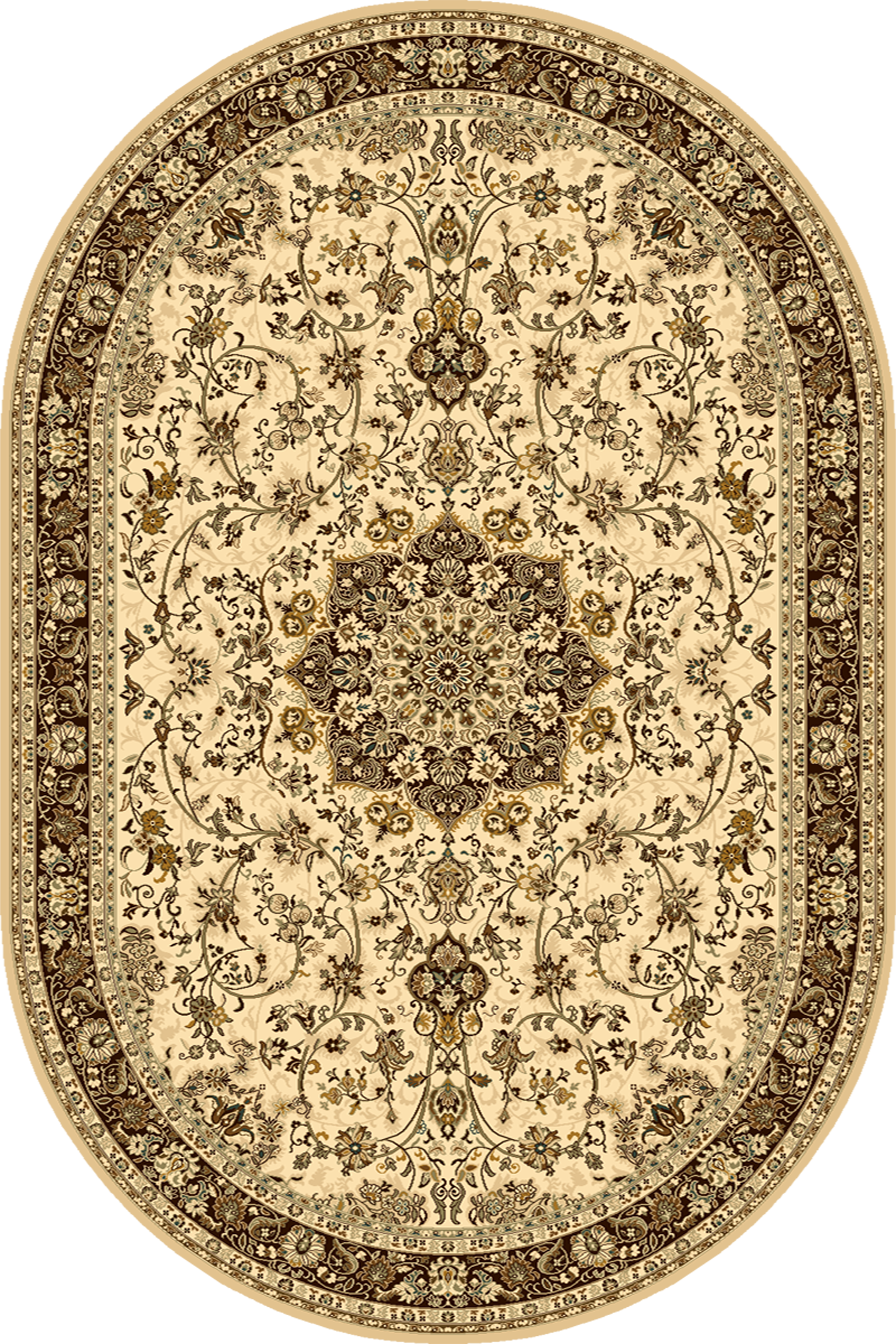 Dywan wełniany owalny Polonia Kordoba beżowy 200 x 300 cm