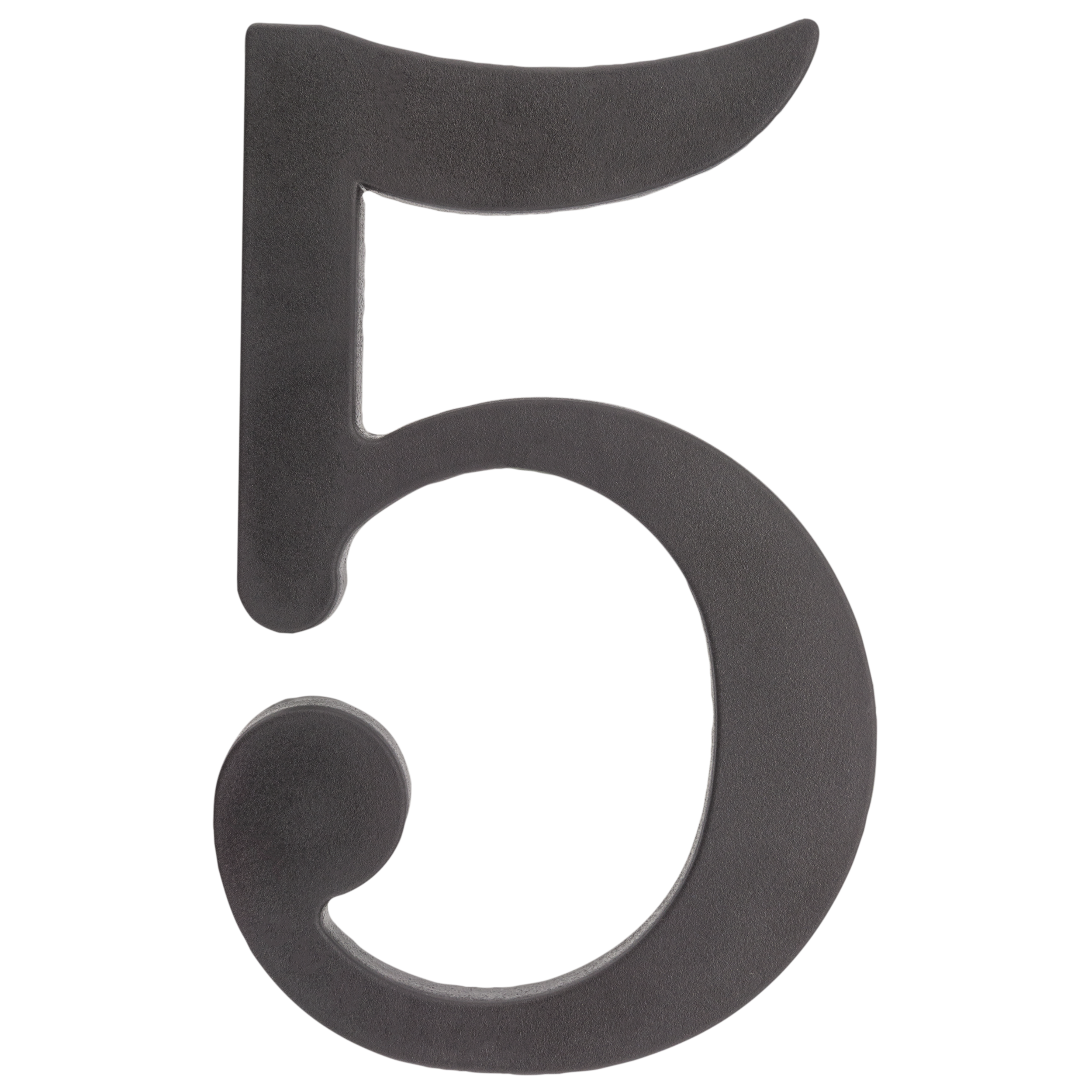 Cyfra 5 wys.18 cm plastikowa czarna
