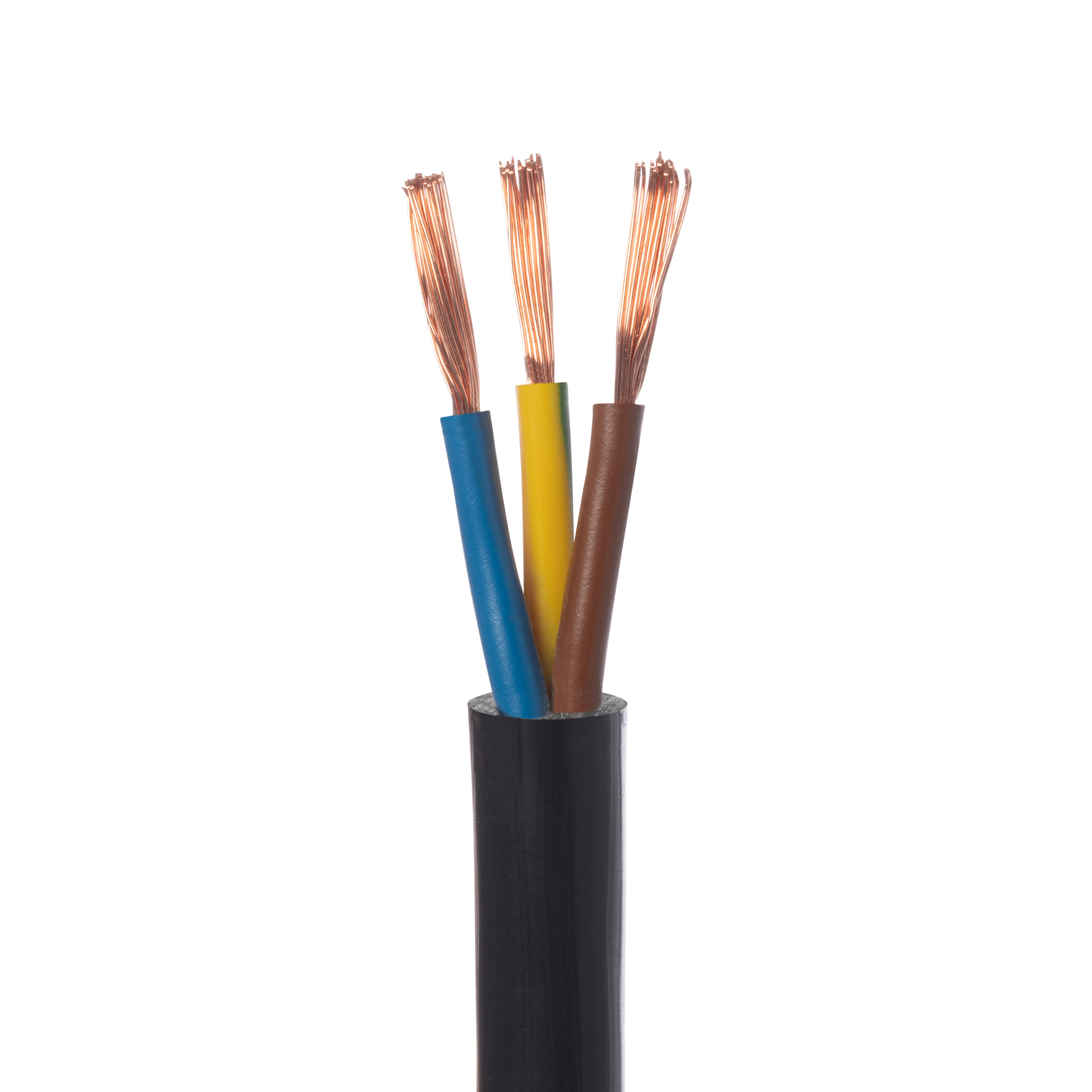 Câble électrique 3 G 0.75 mm² h03vvf L. 10m noir - 2