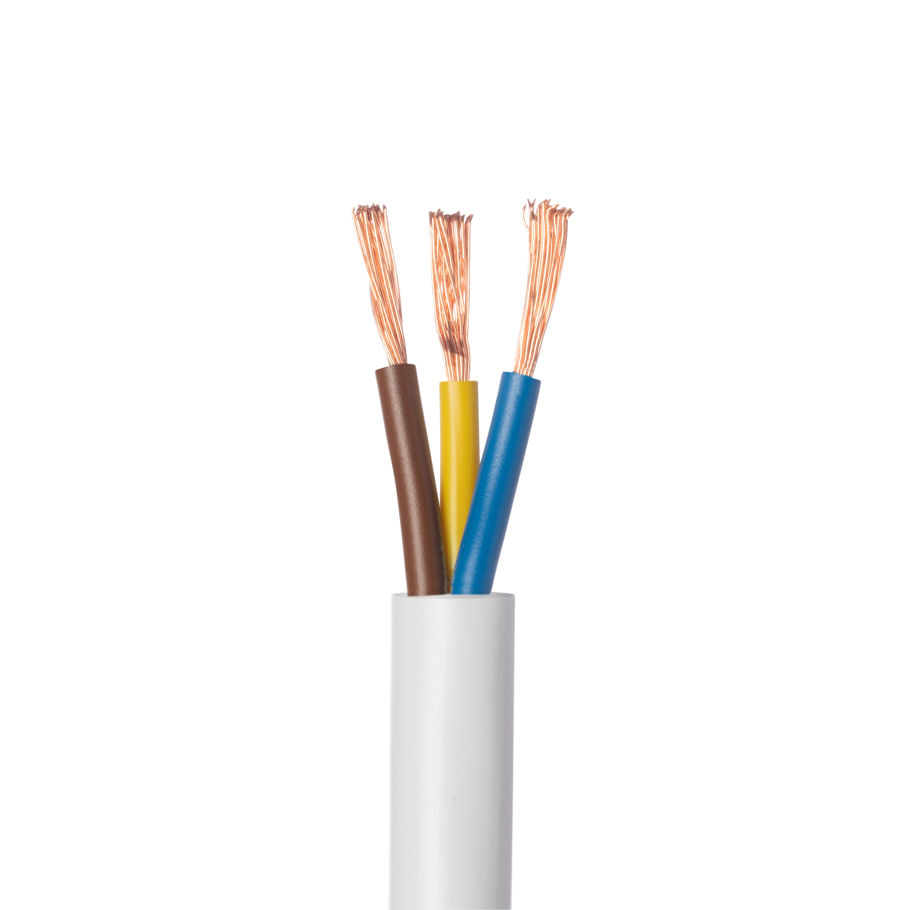 Câble électrique 3G0.75 mm² h03vvf L. 10m blanc - 2