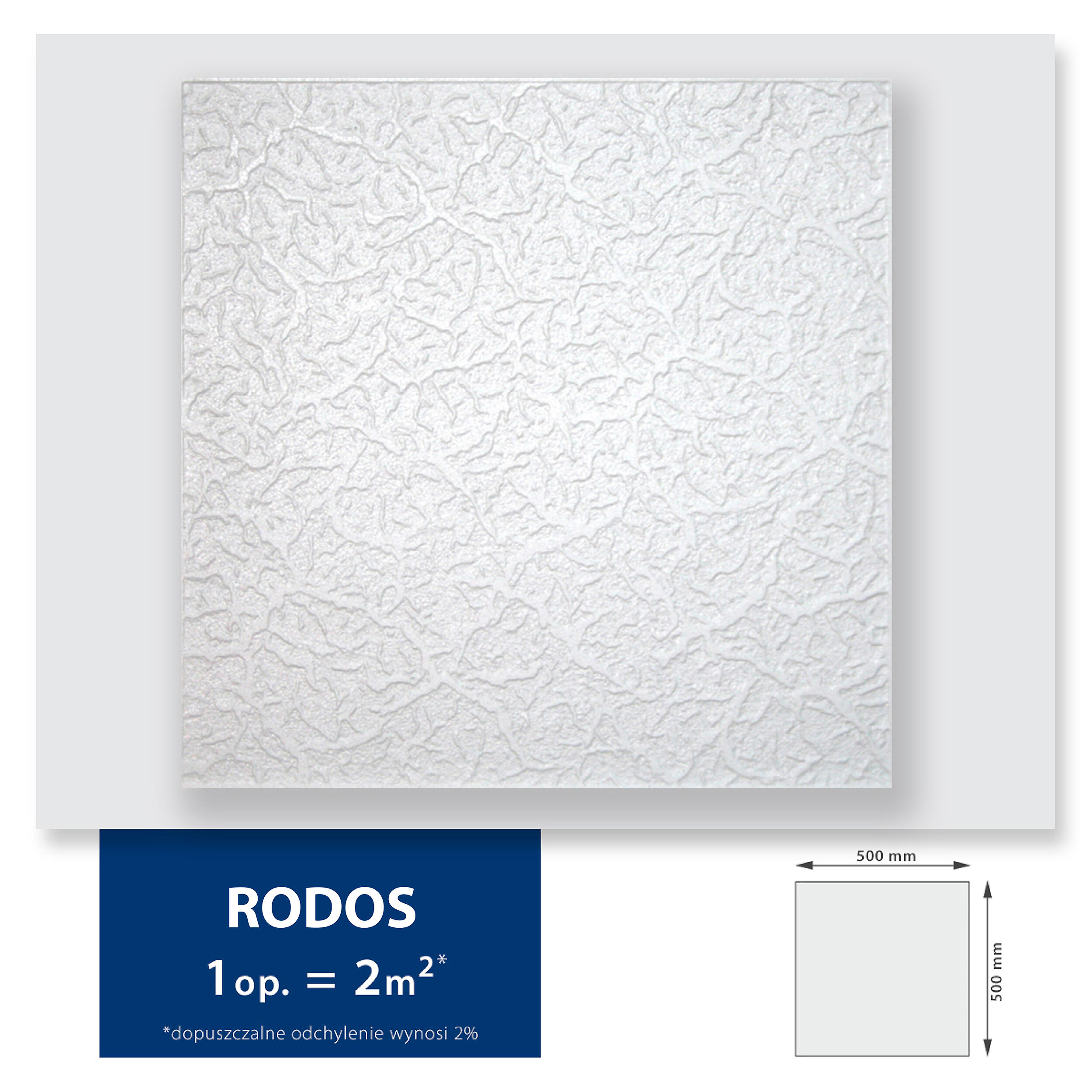 Kaseton z polistyrenu Rodos 50 x 50 cm 2m2 8 płyt DMS - 4
