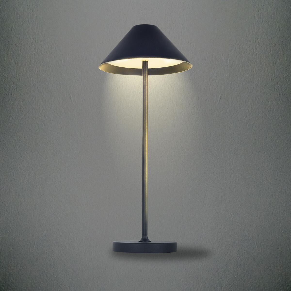 Lampada da tavolo LED Liberty nero a batteria, luce calda 240 LUMEN - 2