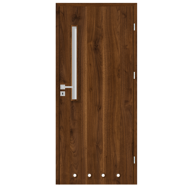 Drzwi wewnętrzne z tulejami wentylacyjnymi Mati orzech trend 70 prawe Nawadoor