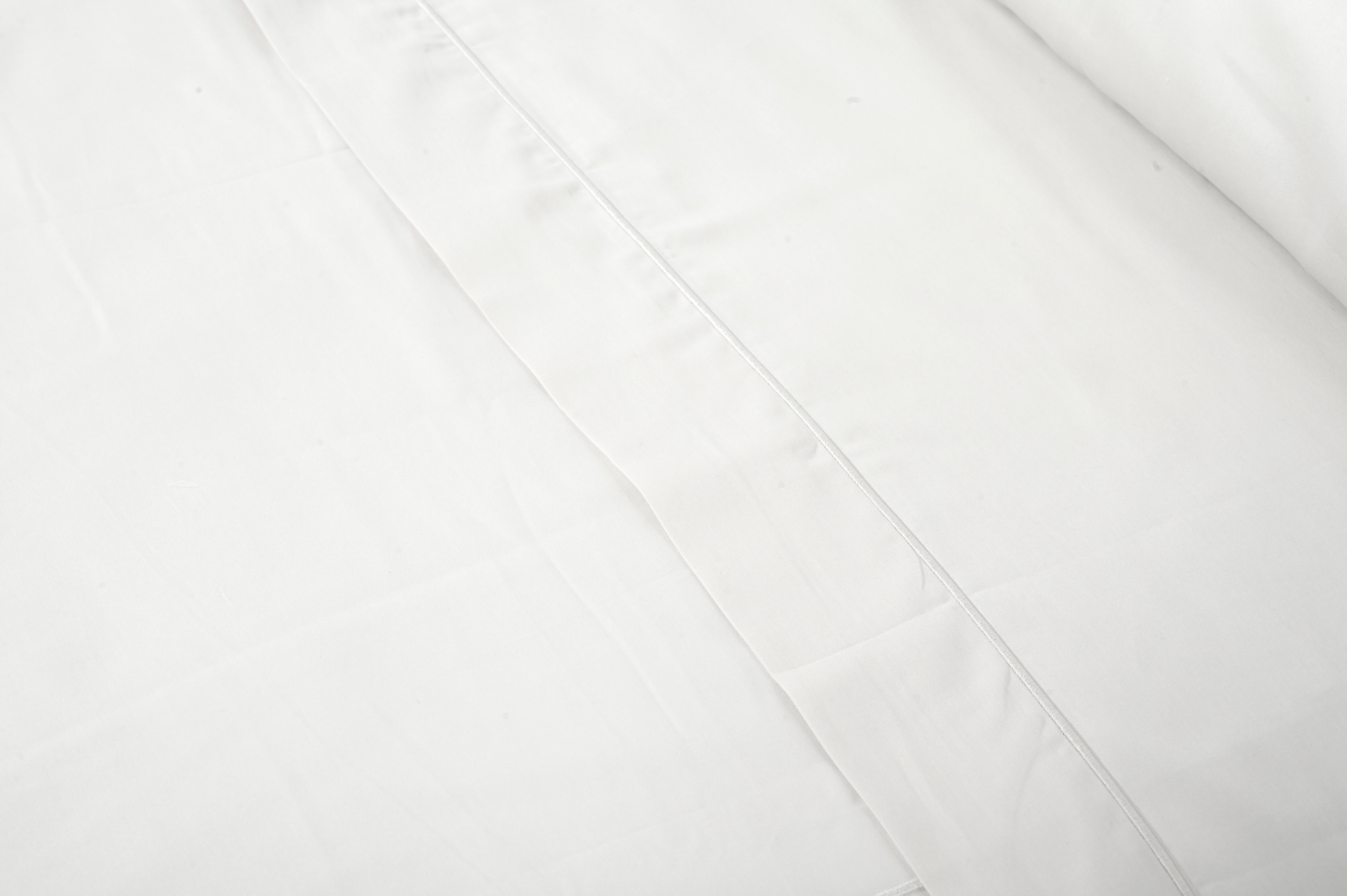 Funda nórdica Doble Bordón algodón egipcio 400 hilos liso blanco para cama de 90 cm - 11