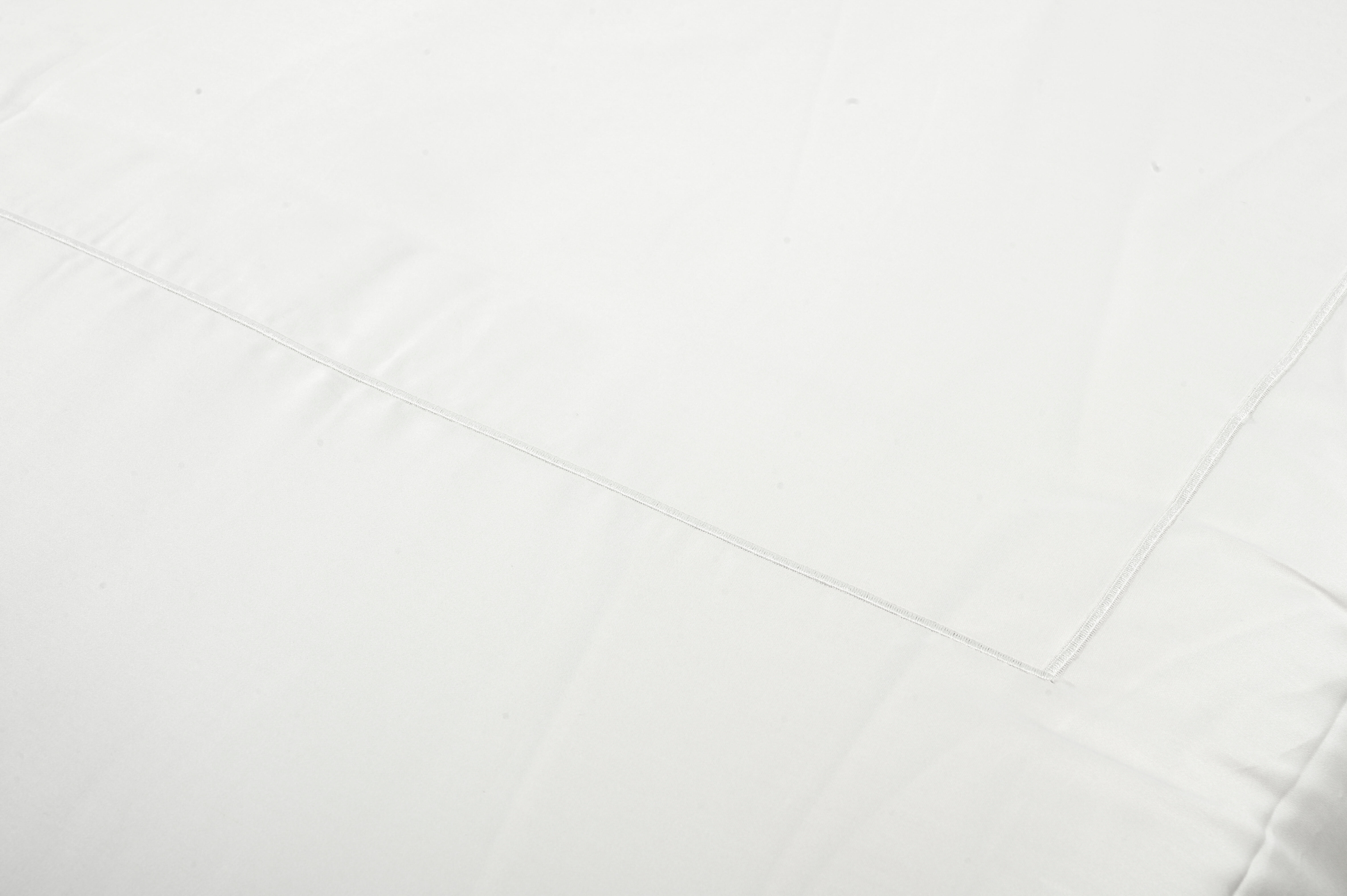 Funda nórdica Doble Bordón algodón egipcio 400 hilos liso blanco para cama de 90 cm - 7