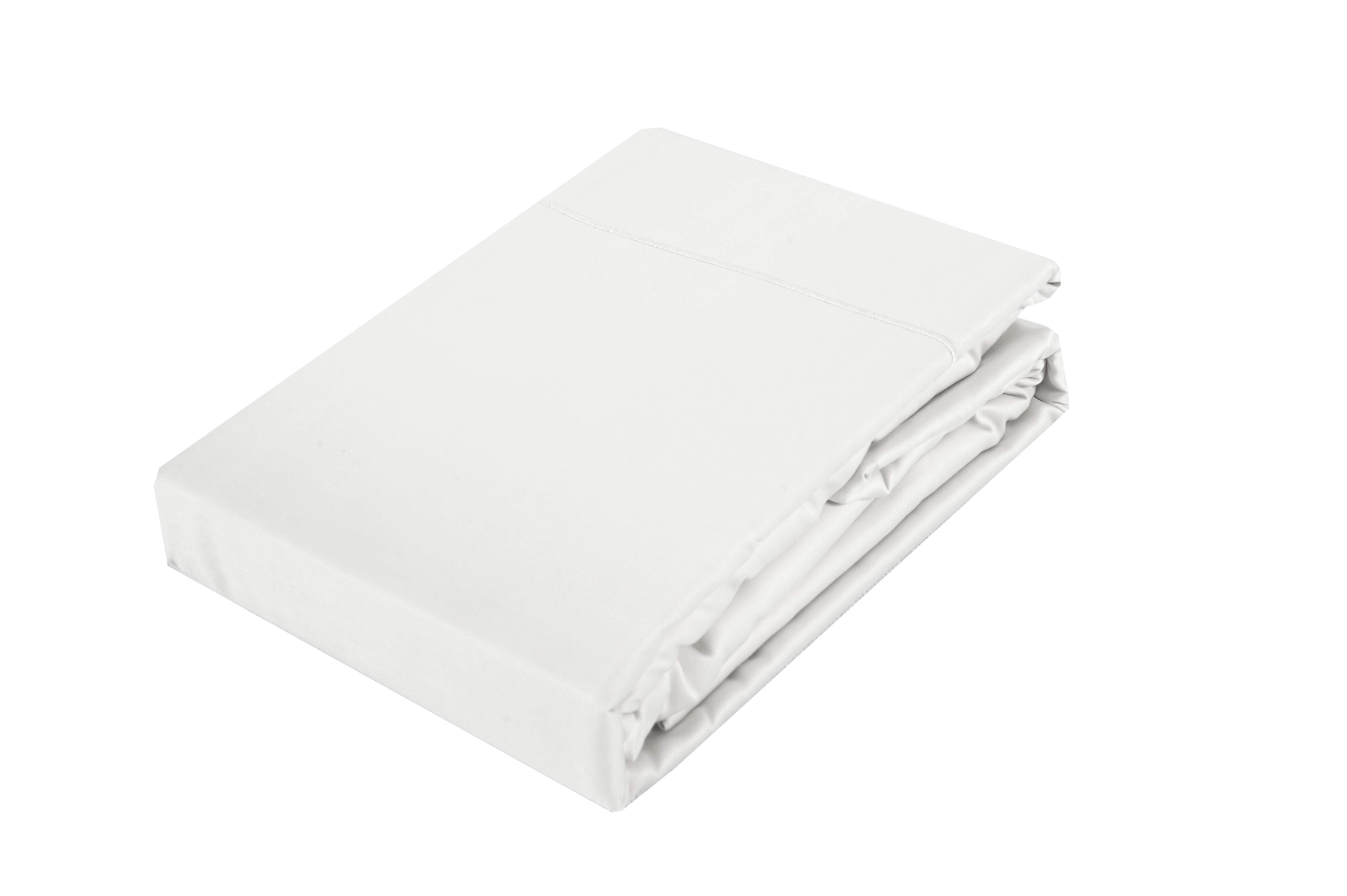 Funda nórdica Doble Bordón algodón egipcio 400 hilos liso blanco para cama de 90 cm - 5