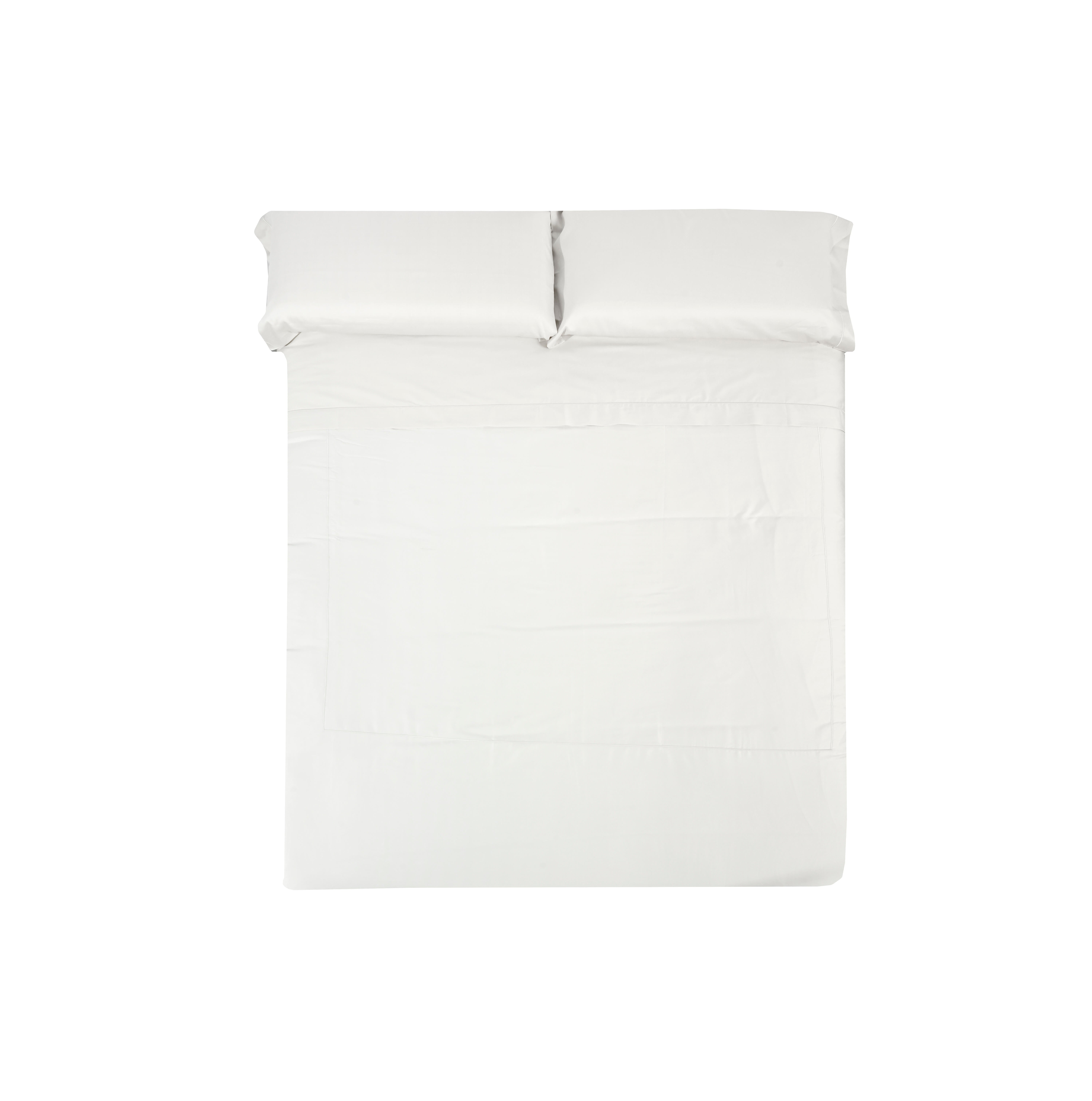 Funda nórdica Doble Bordón algodón egipcio 400 hilos liso blanco para cama de 90 cm - 4