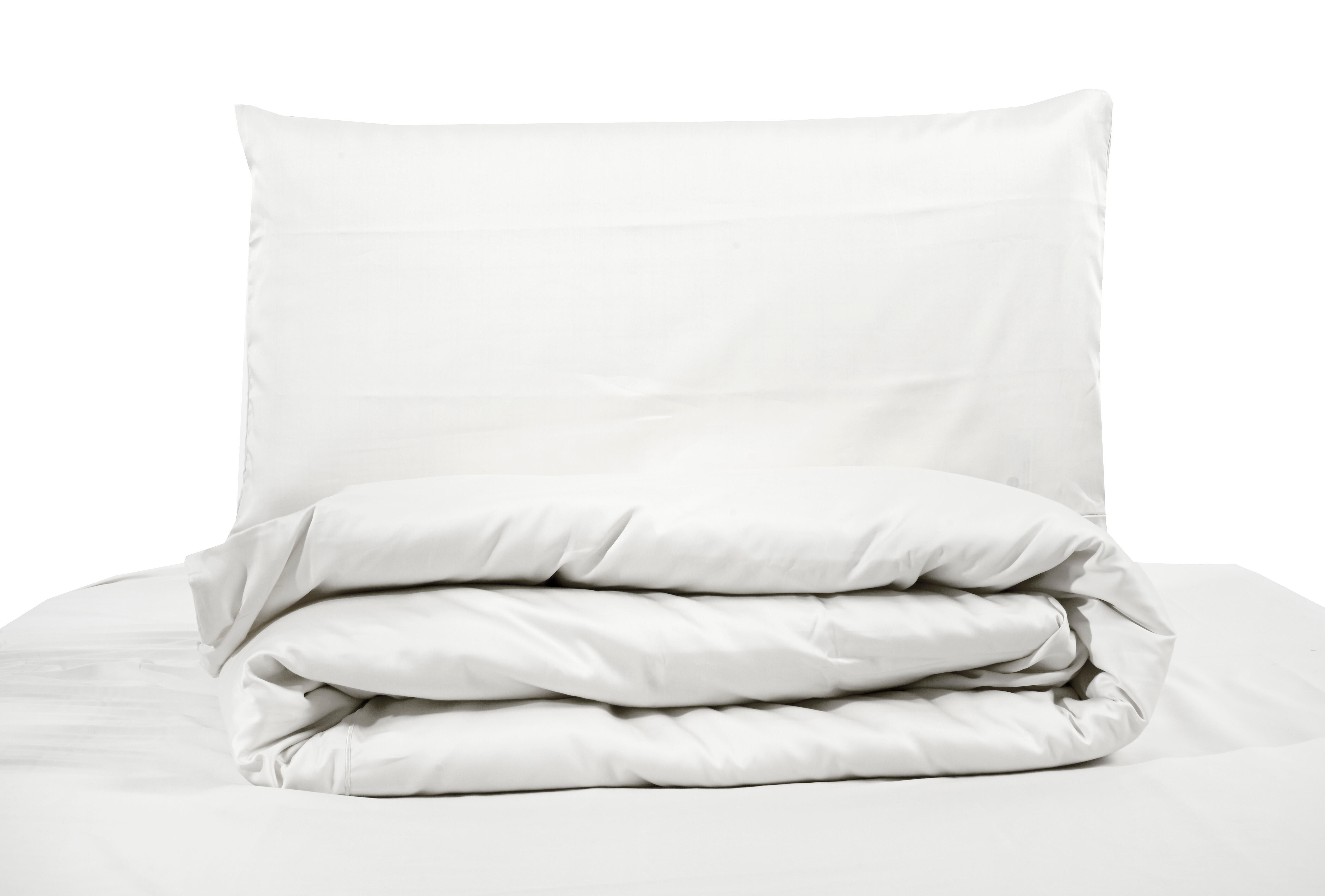 Funda nórdica Doble Bordón algodón egipcio 400 hilos liso blanco para cama de 90 cm - 3