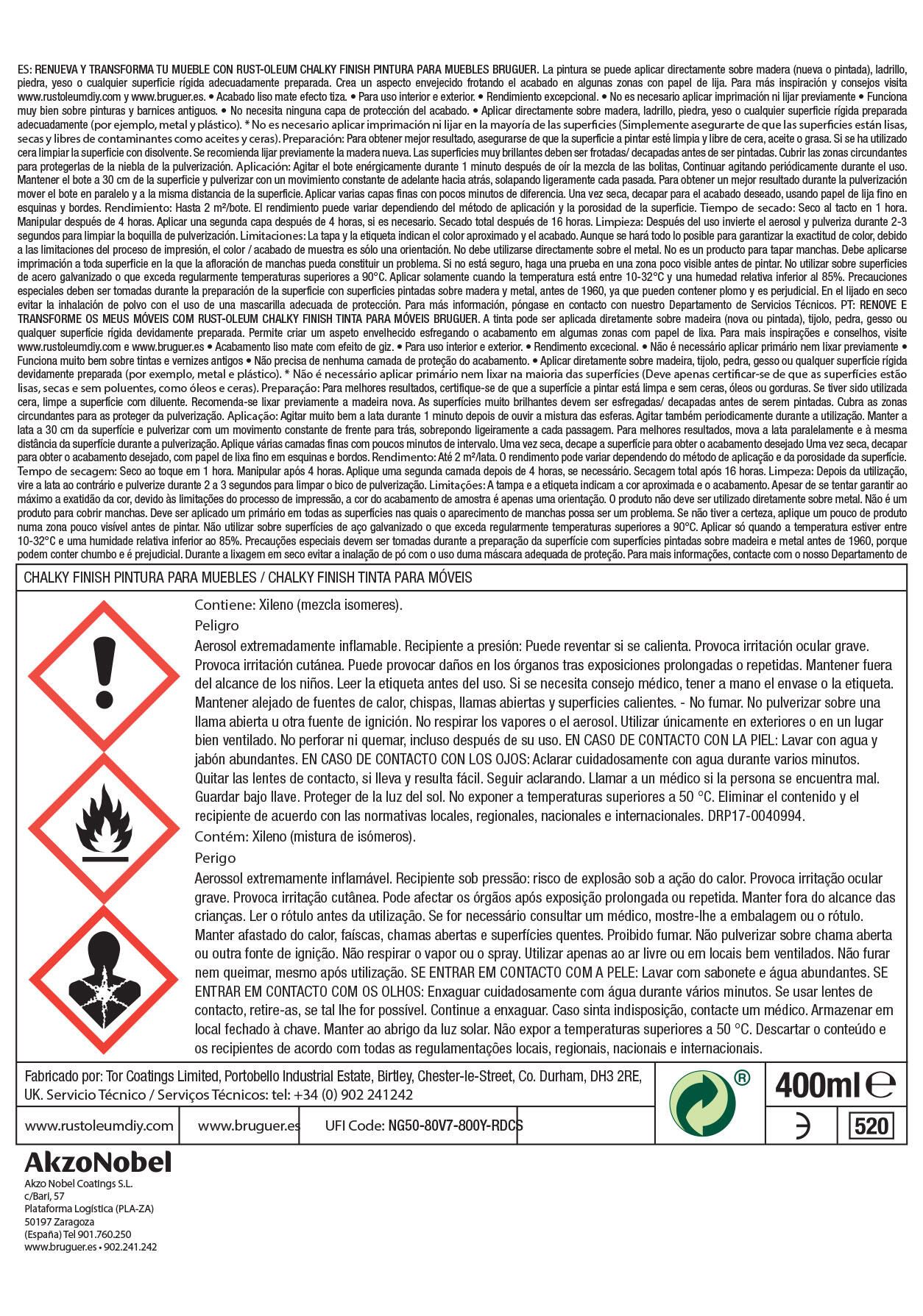 Pintura a la tiza spray CHALKY FINISH RUST-OLEUM 400 ml rosa antiguo - 13