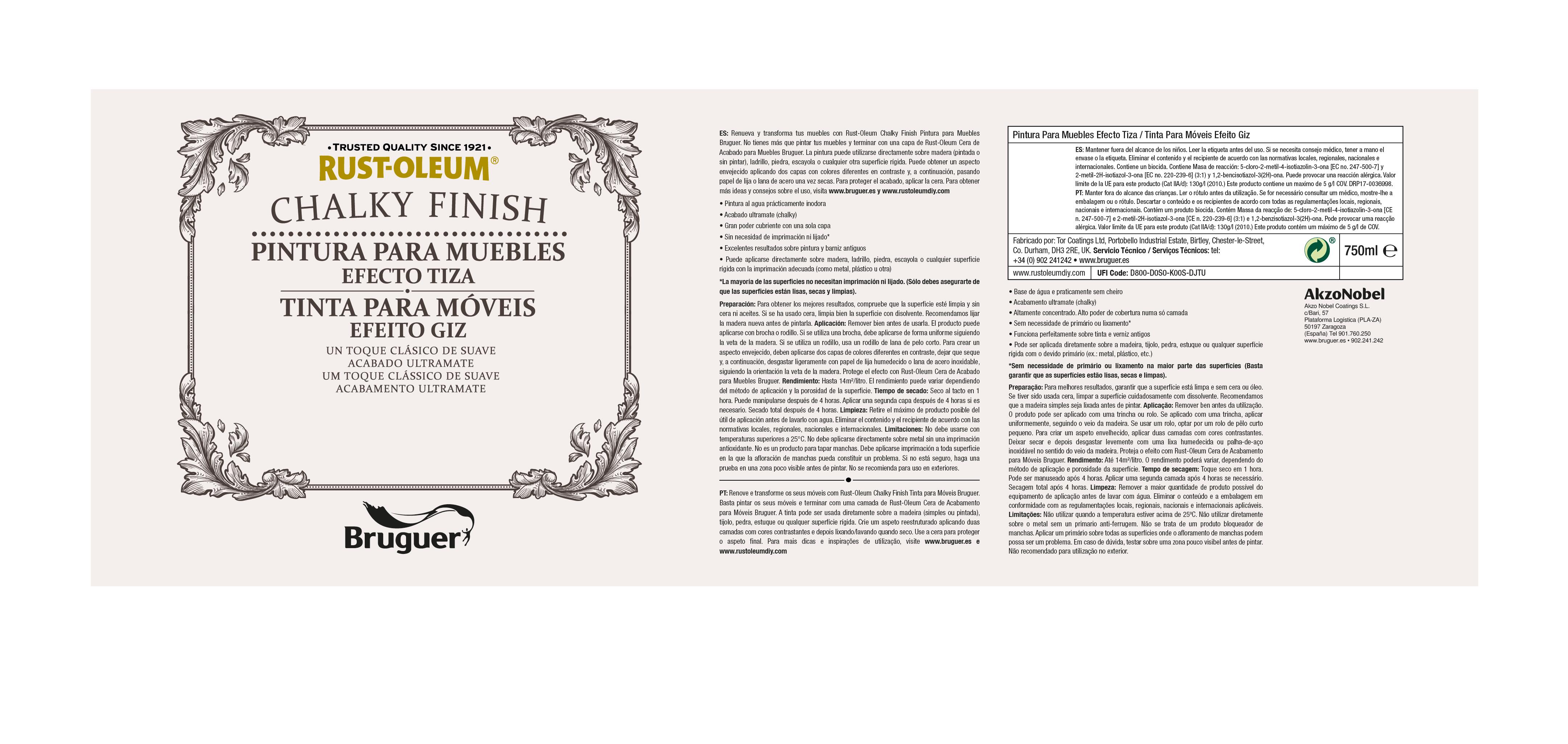 Pintura a la tiza CHALKY FINISH RUST-OLEUM 750 ml verde provenzal - 11