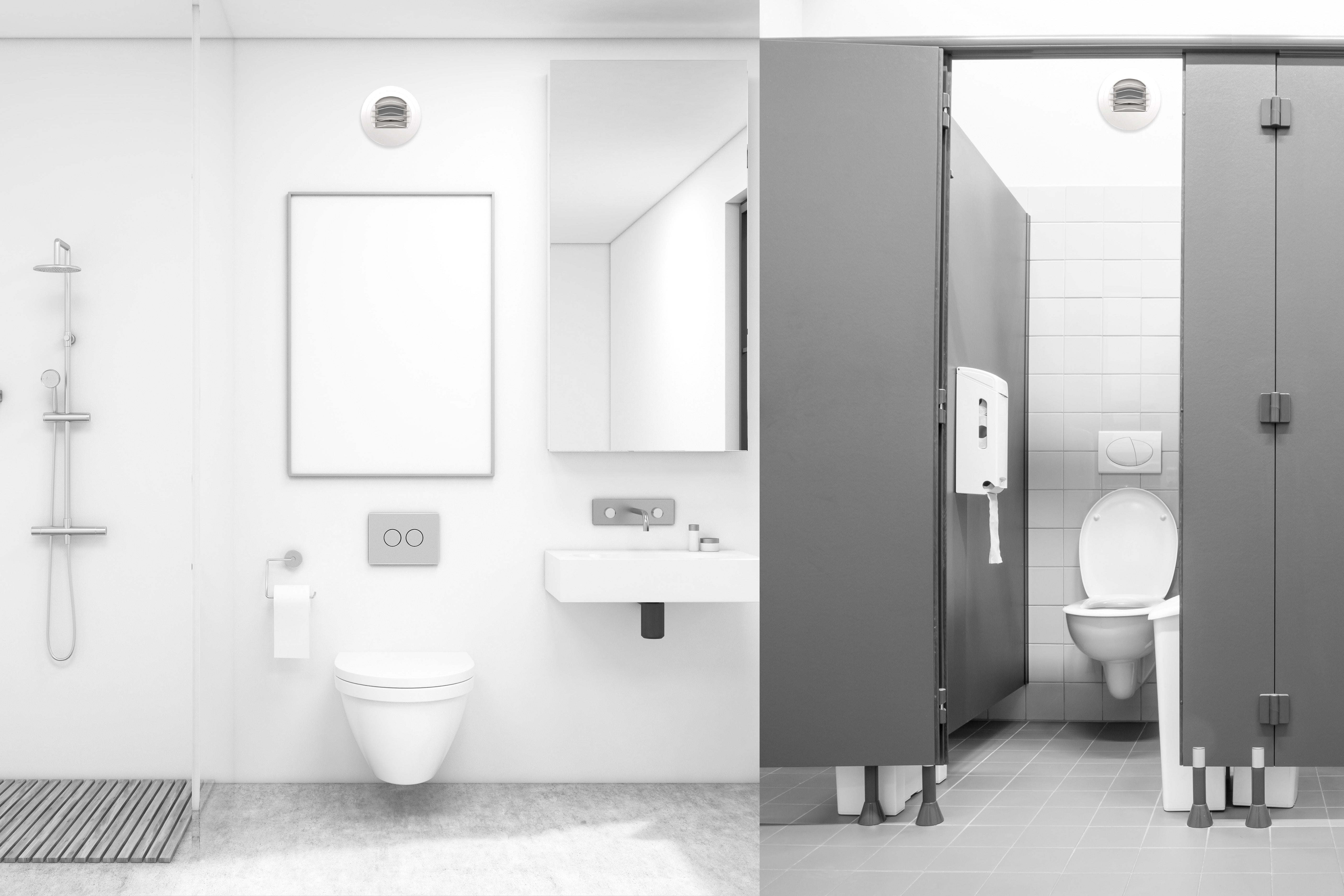 Bouche d'extraction pvc S&P WC , Diam.125/125 mm - 4