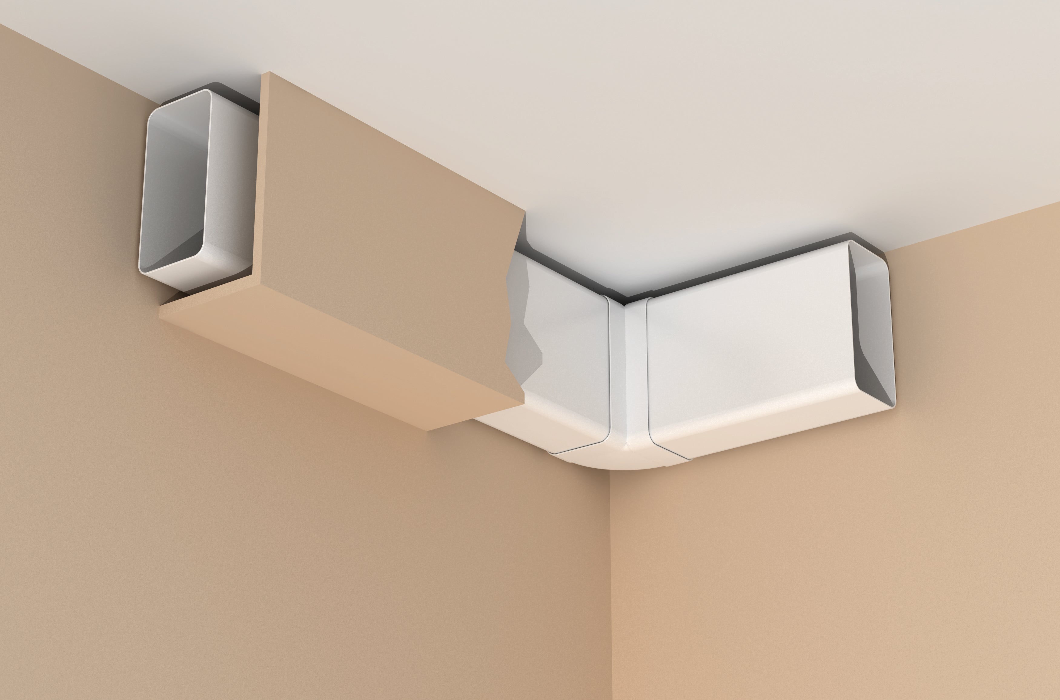 Coude 90° rectangulaire vertical pvc S&P, Diam.125/125 mm Cvr 125 - 2