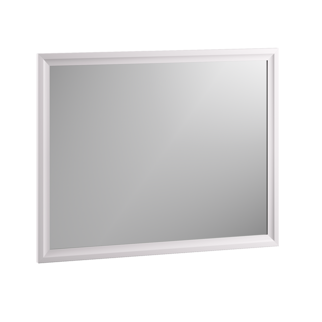 Miroir encadré l.90 x H.70 cm, blanc, SENSEA Charm