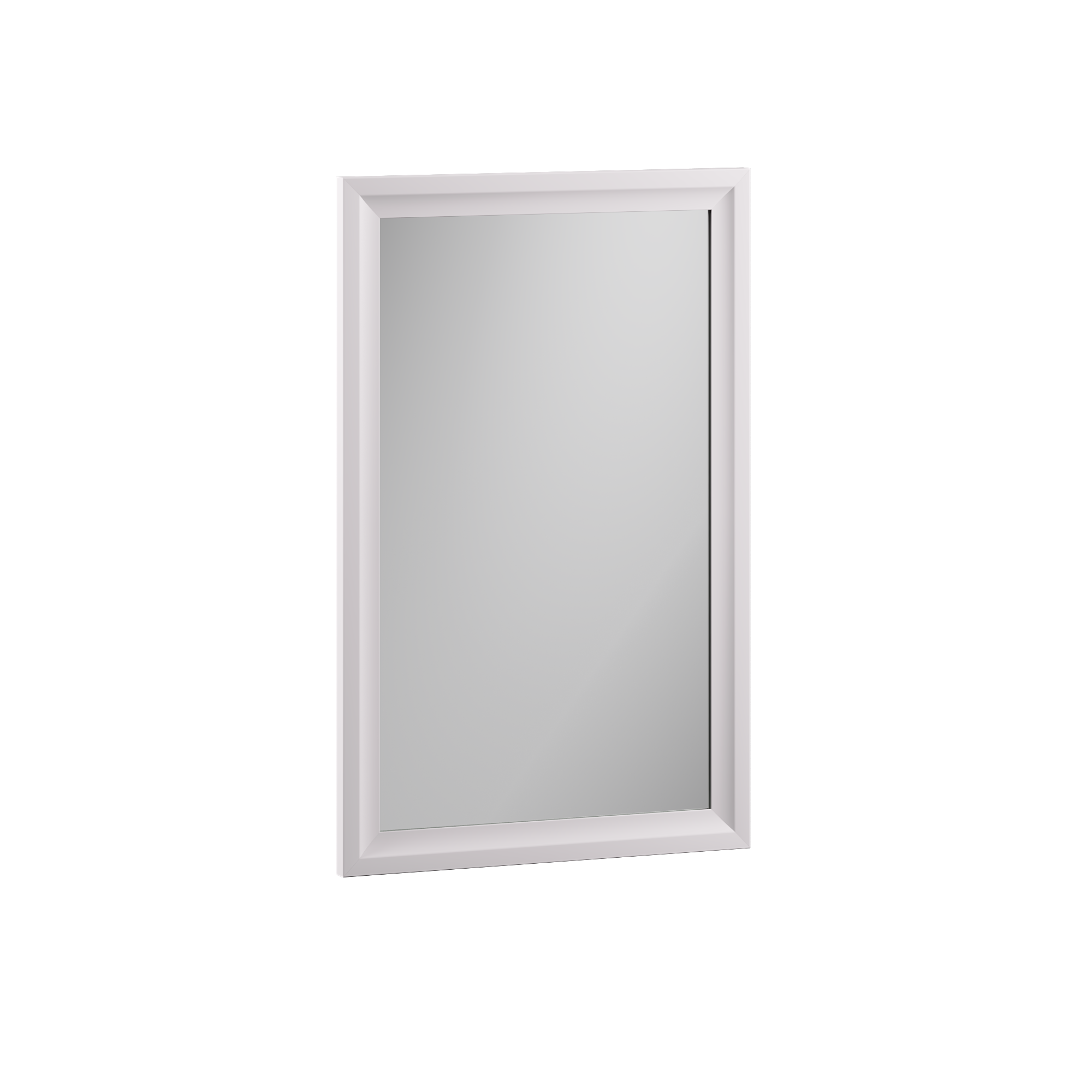 Espejo enmarcado rectangular blanco 45 x70 cm