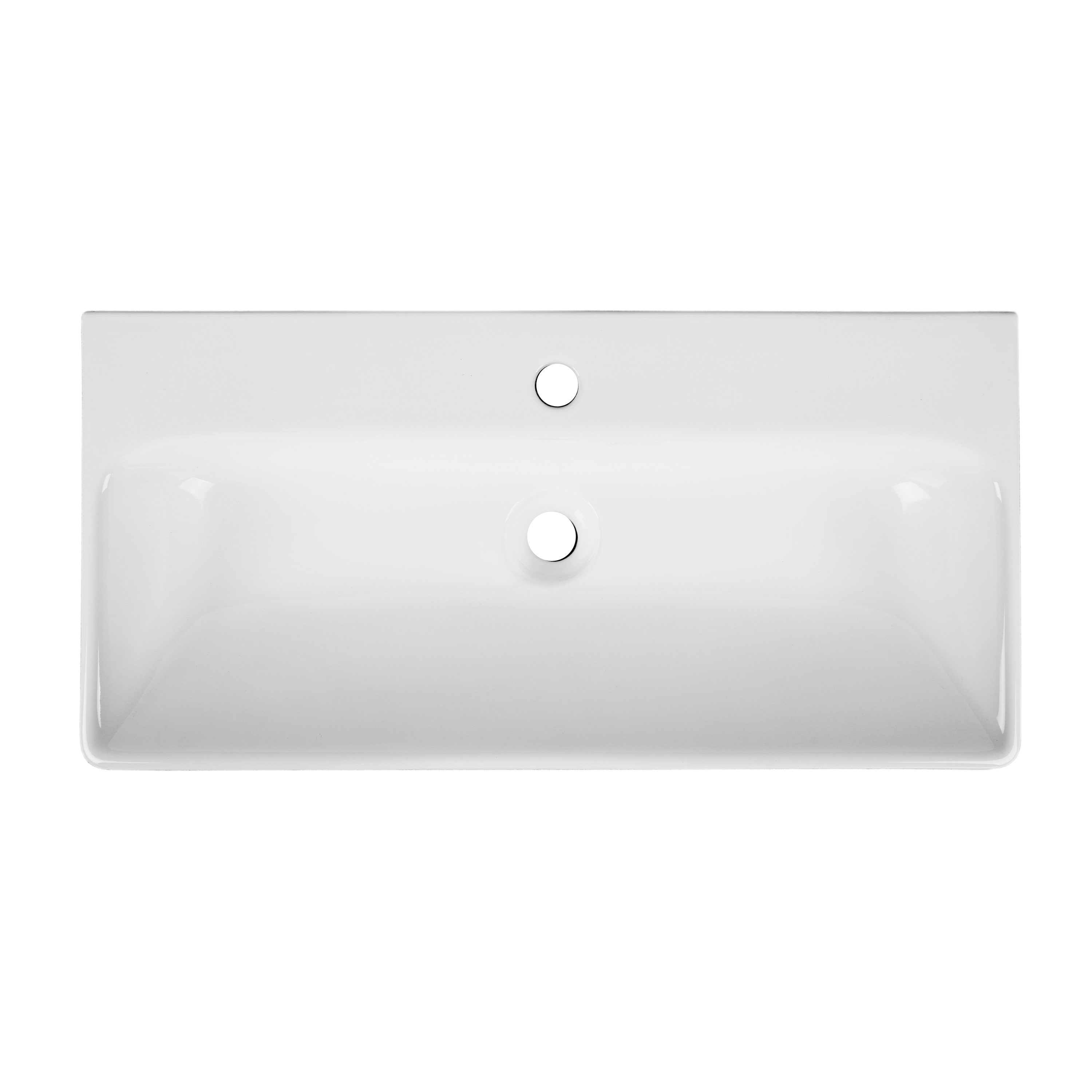 Plan simple vasque Remix Céramique l.76.3 x P.36.7 cm/vidage inclus - 5