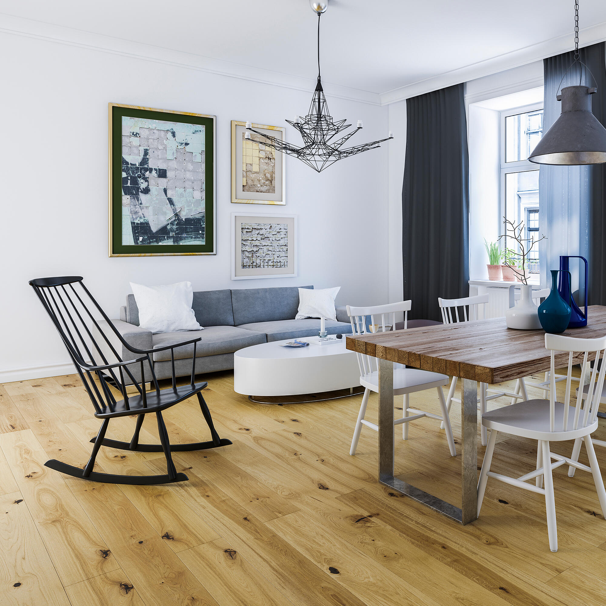 Parquet multicapa rustic rustic roble natural mate 198x25 cm