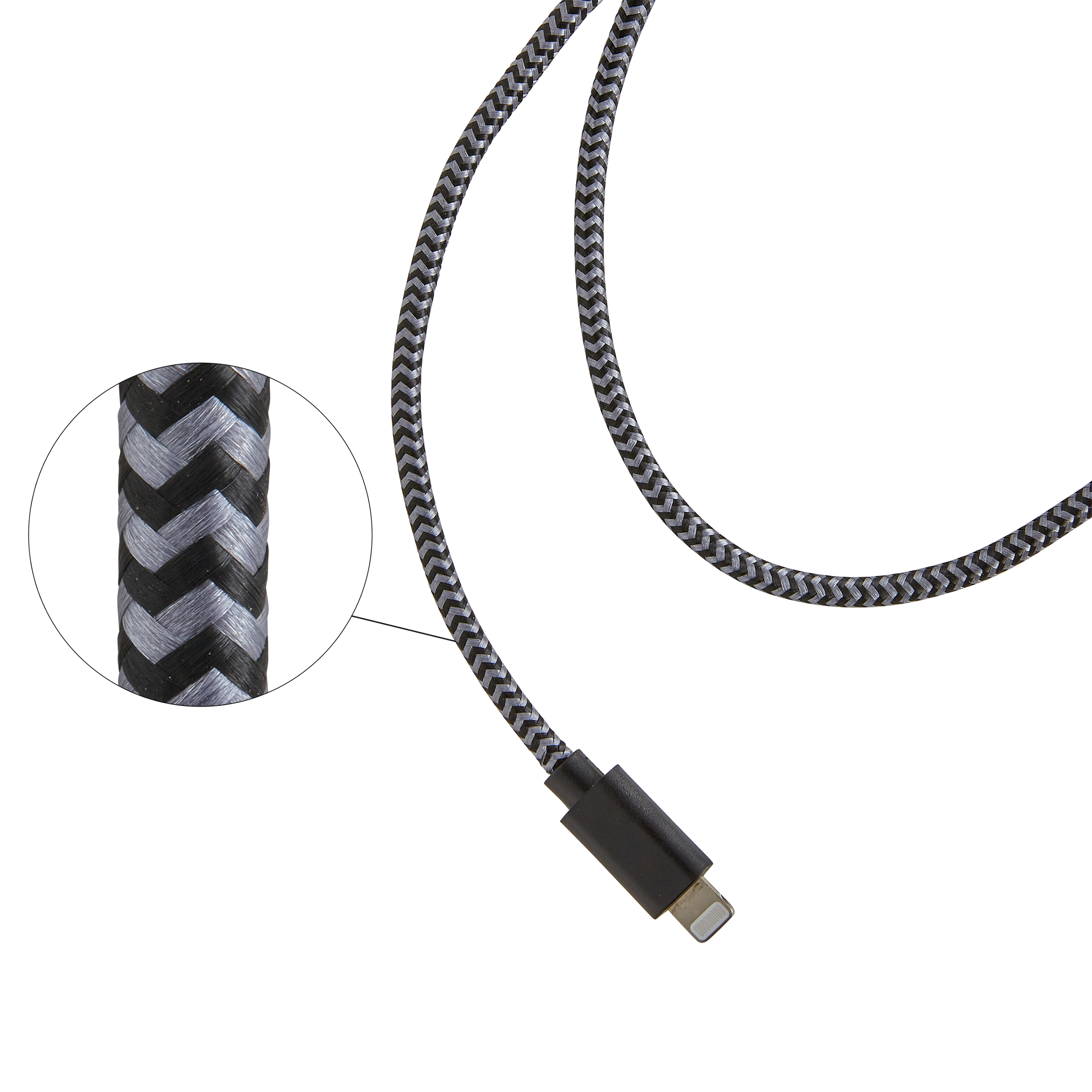 Câble USBA/Lightning, 2m, gris, Lexman - 4