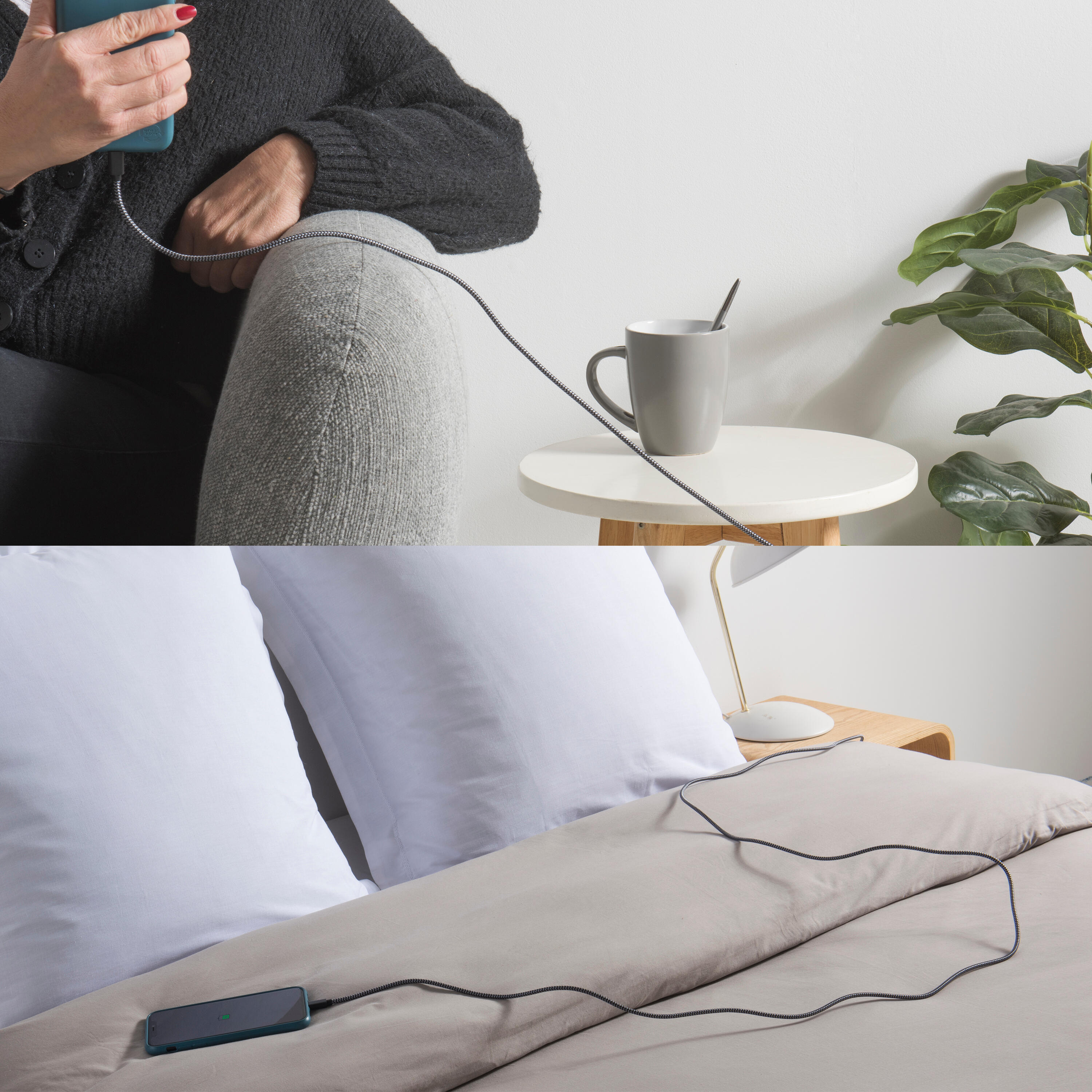 Câble USBA/Lightning, 2m, gris, Lexman - 5