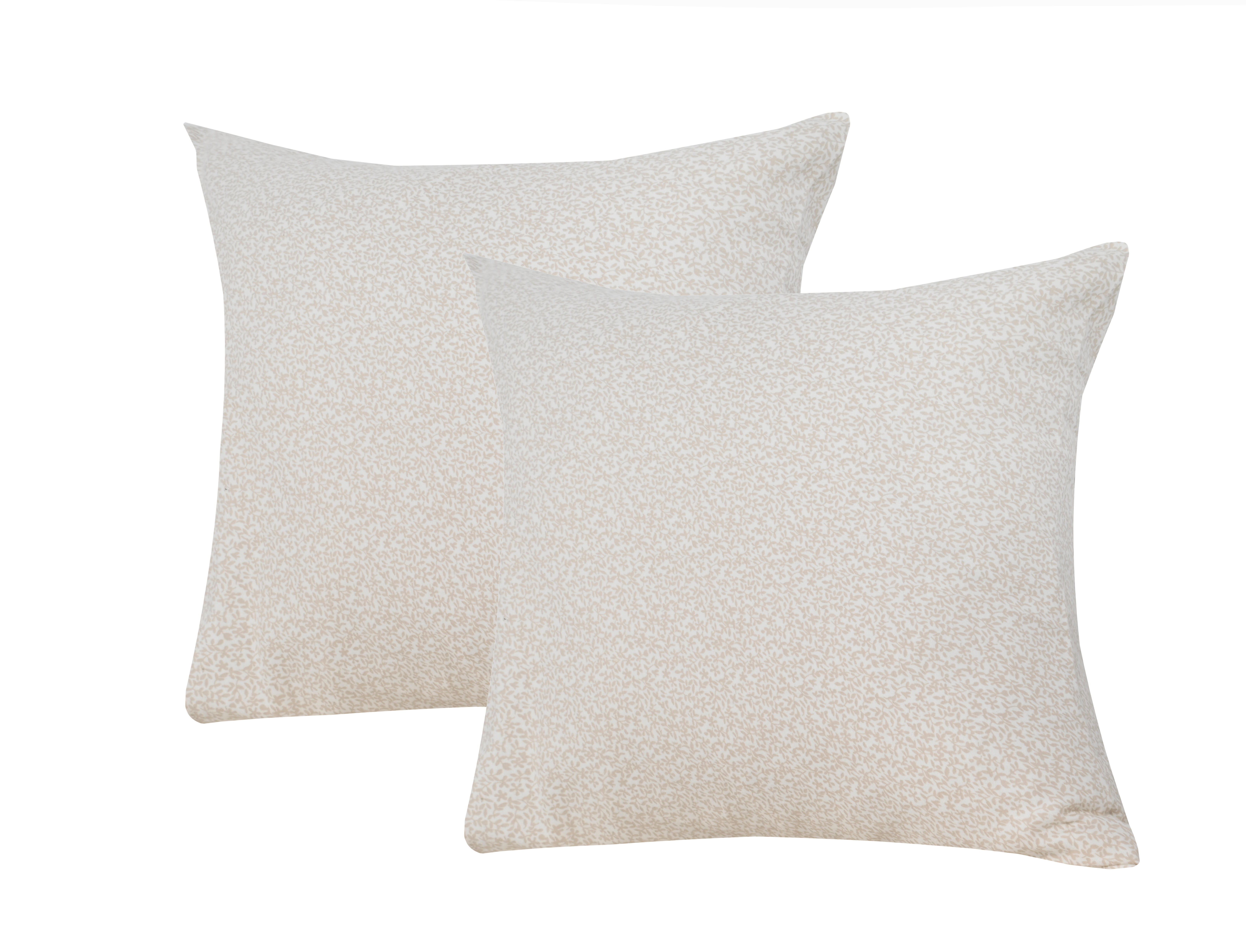 Funda para cuadrante de cama franela algodón 80 hilos beige 60 x 60 cm
