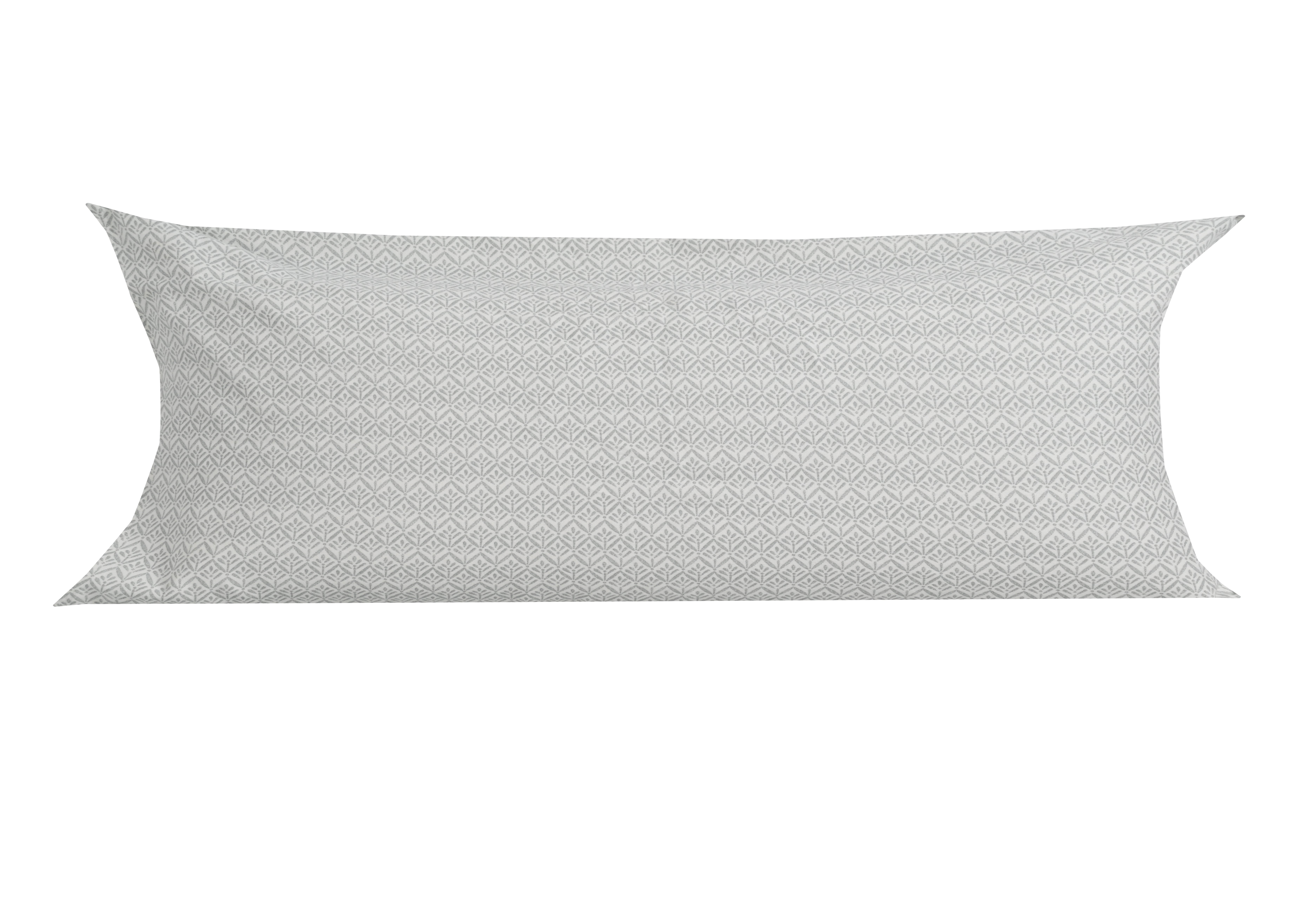Funda de almohada franela algodón 80 hilos gris 50 x 75 cm