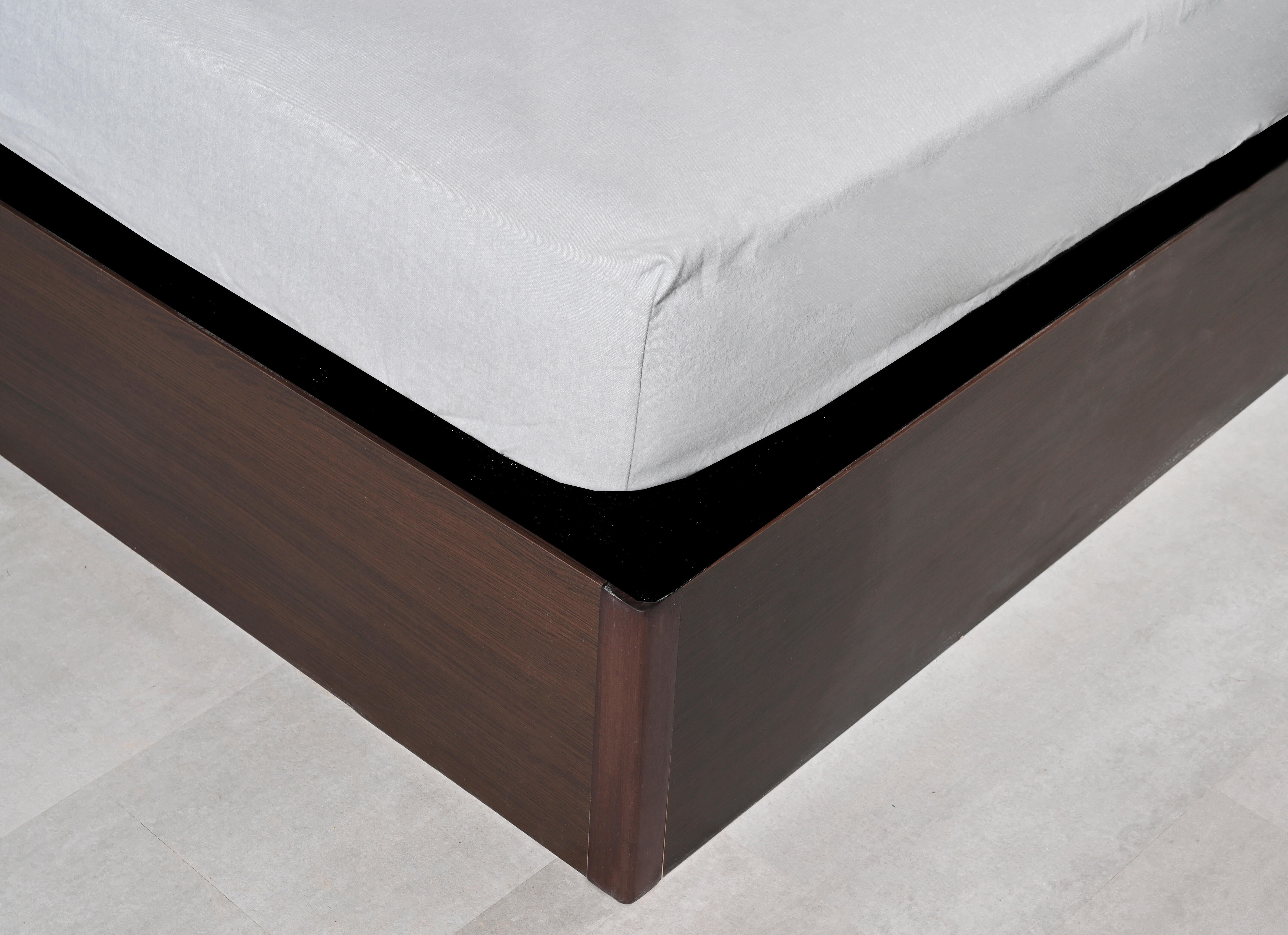 Sábana bajera con elástico algodón franela 80 hilos gris 150x200 para cama de 150 cm - 22