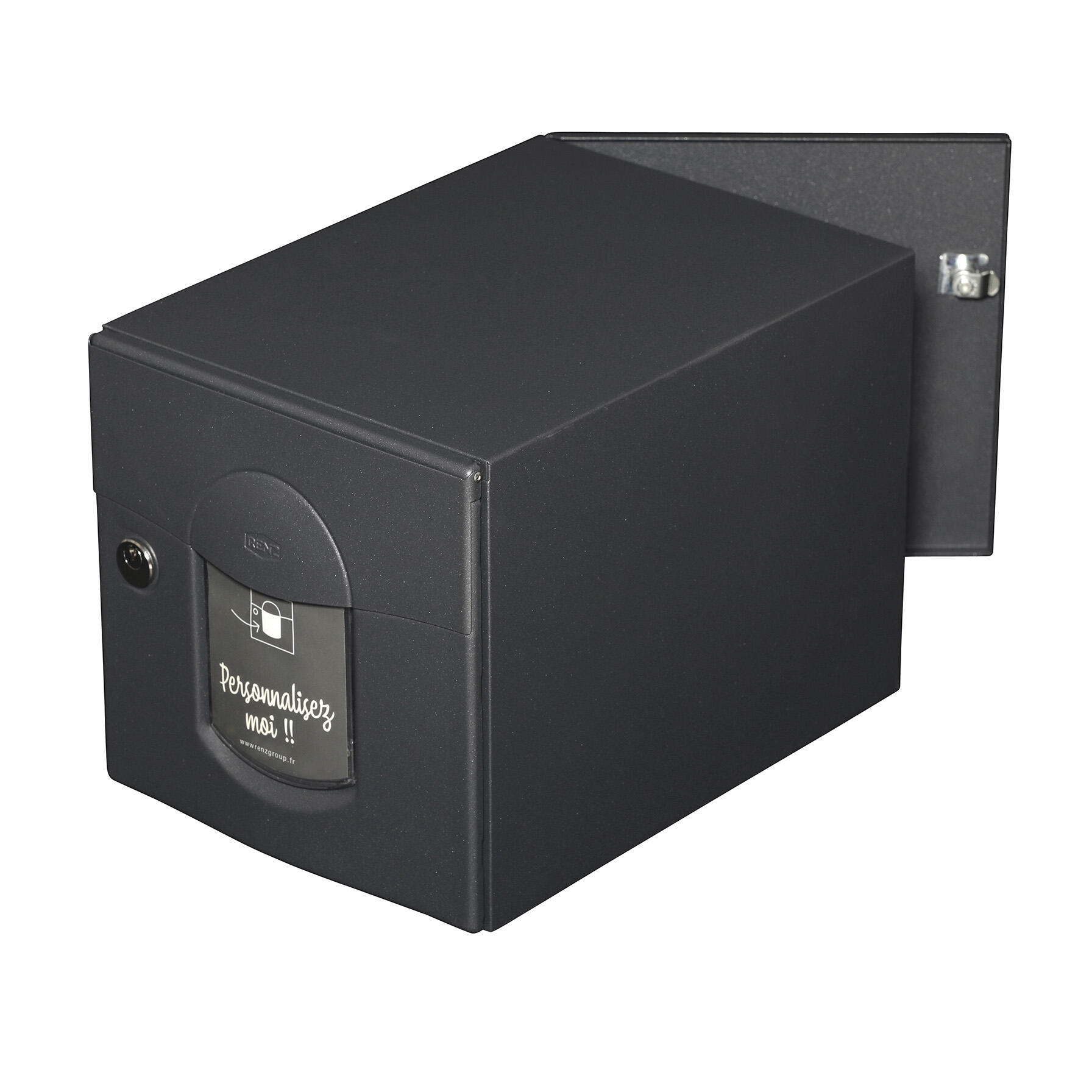 Boîte aux lettres normalisée 2 portes extérieur RENZ acier anthracite mat - 5