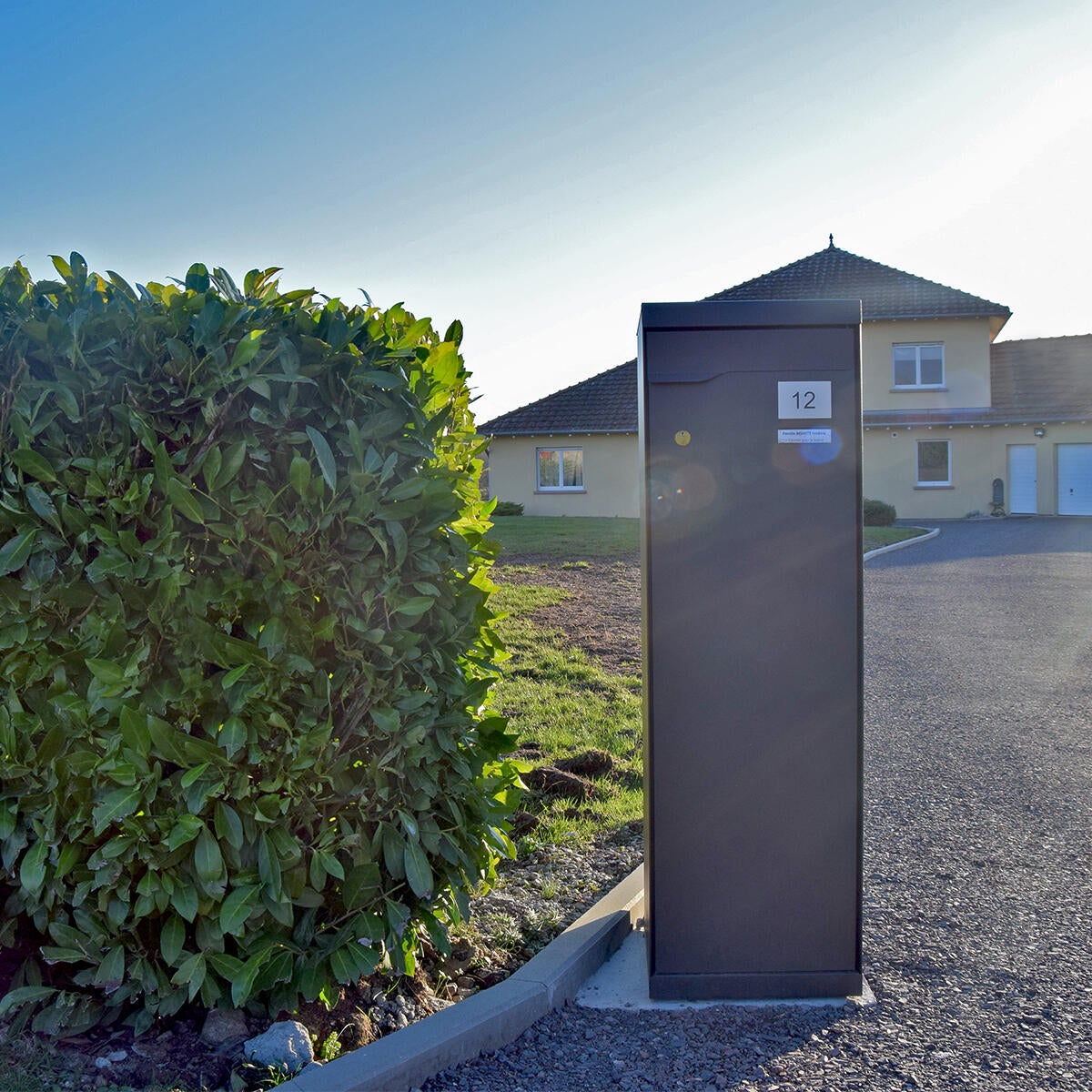 Boîte à colis normalisée la poste 1 porte extérieur RENZ Twin xl acier gris - 8