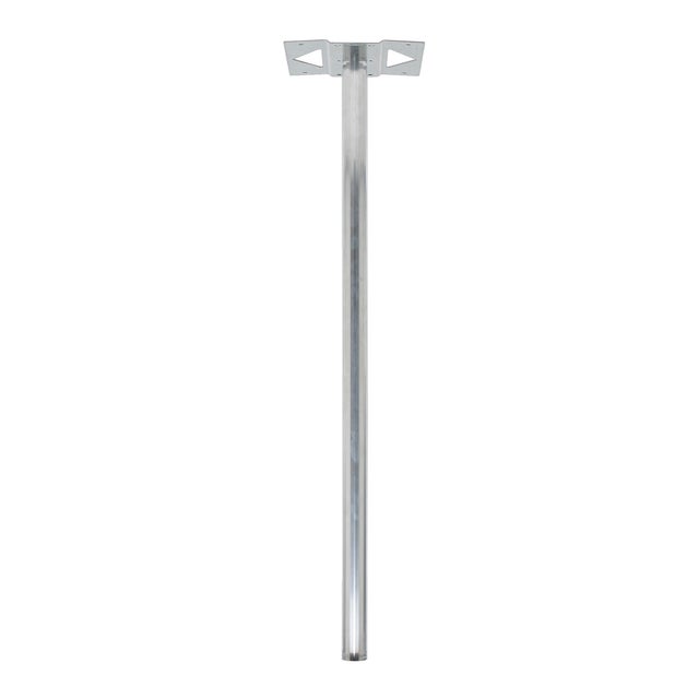 Pied boite aux lettres H.116 x l.33cm RENZ, platine rabattable, alu non anodisé