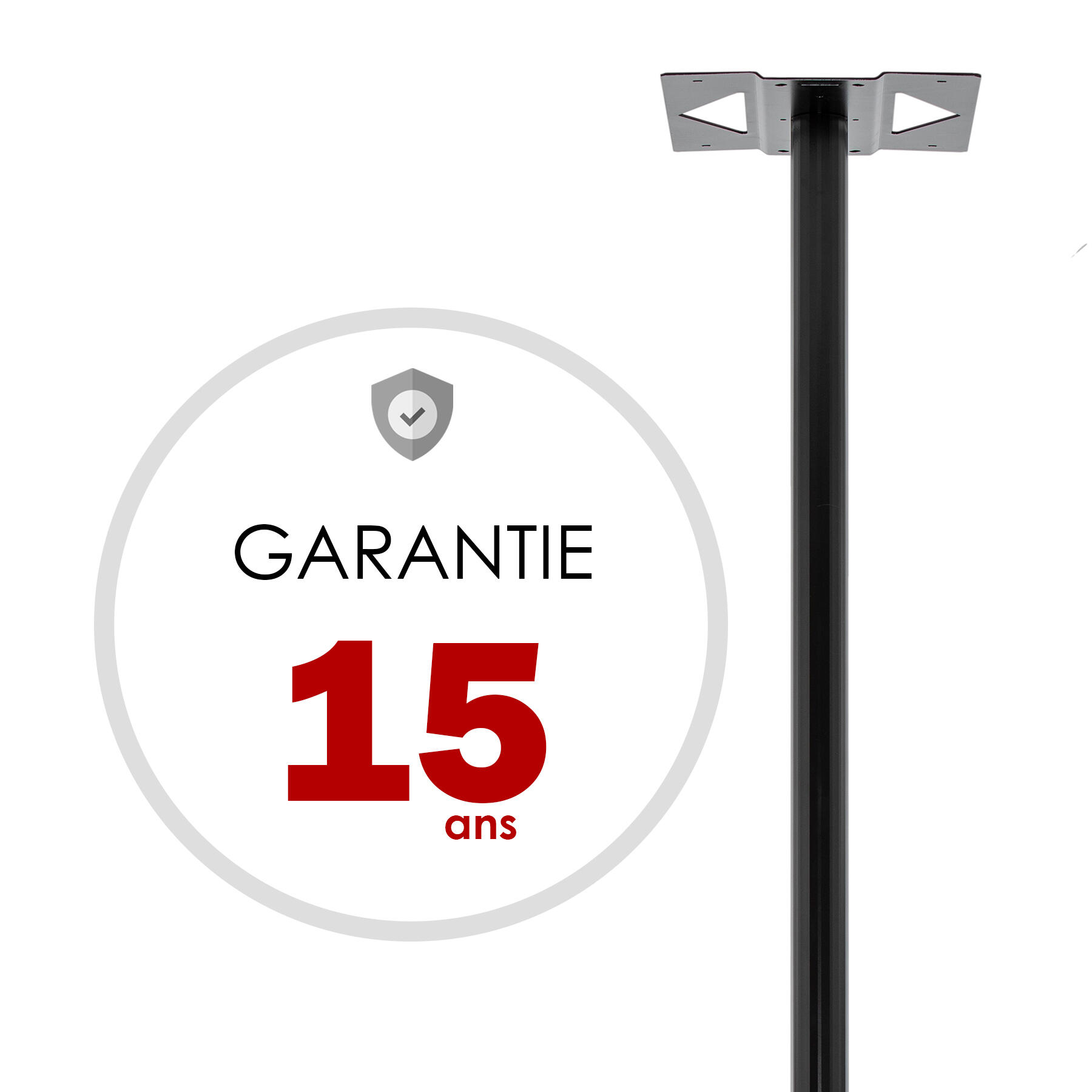 Pied H.116 x l.33 x P.5 cm RENZ, noir - 5