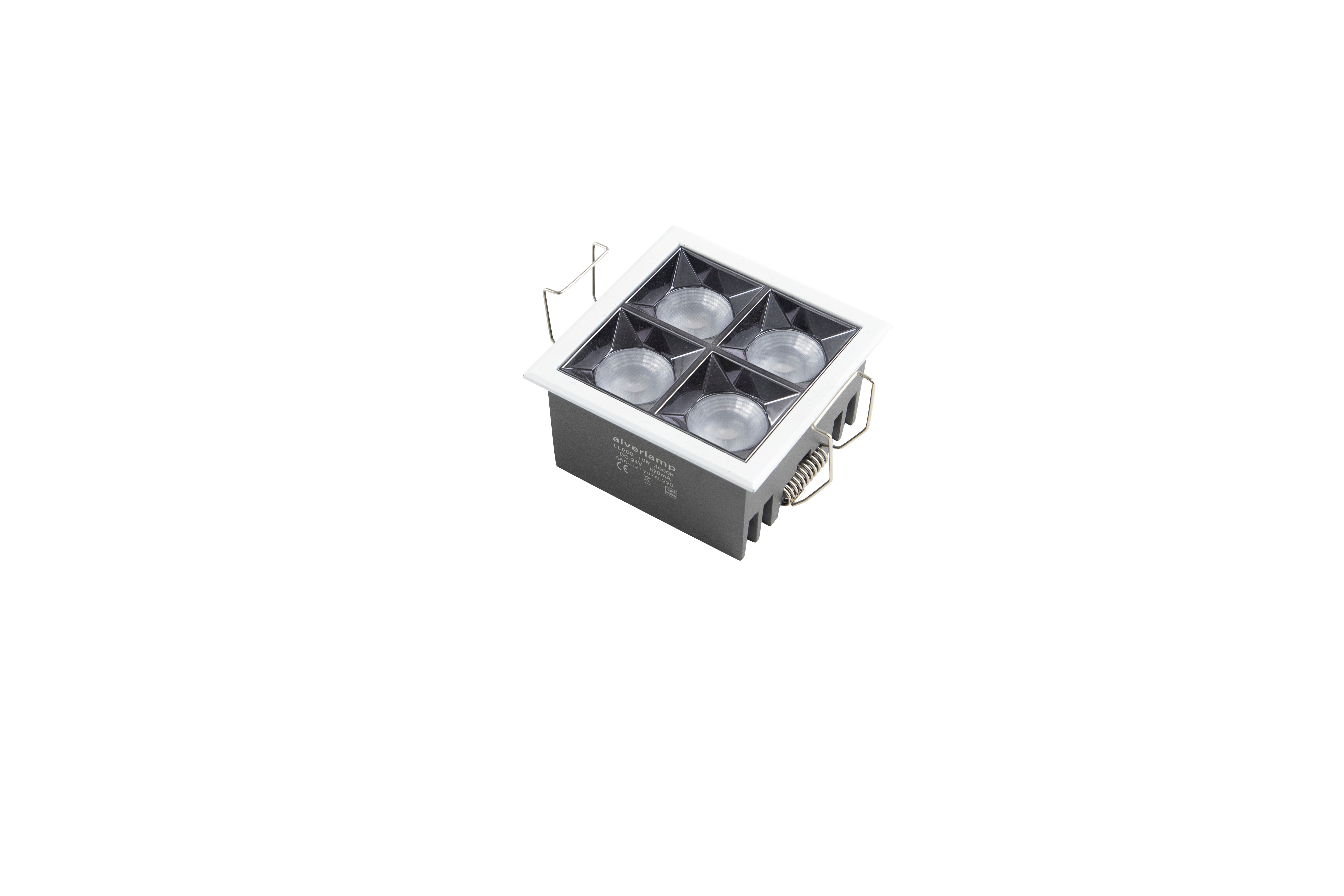 Foco empotrable led cuadrada blanco 1920lm blanco neutro ip20 9.2cm
