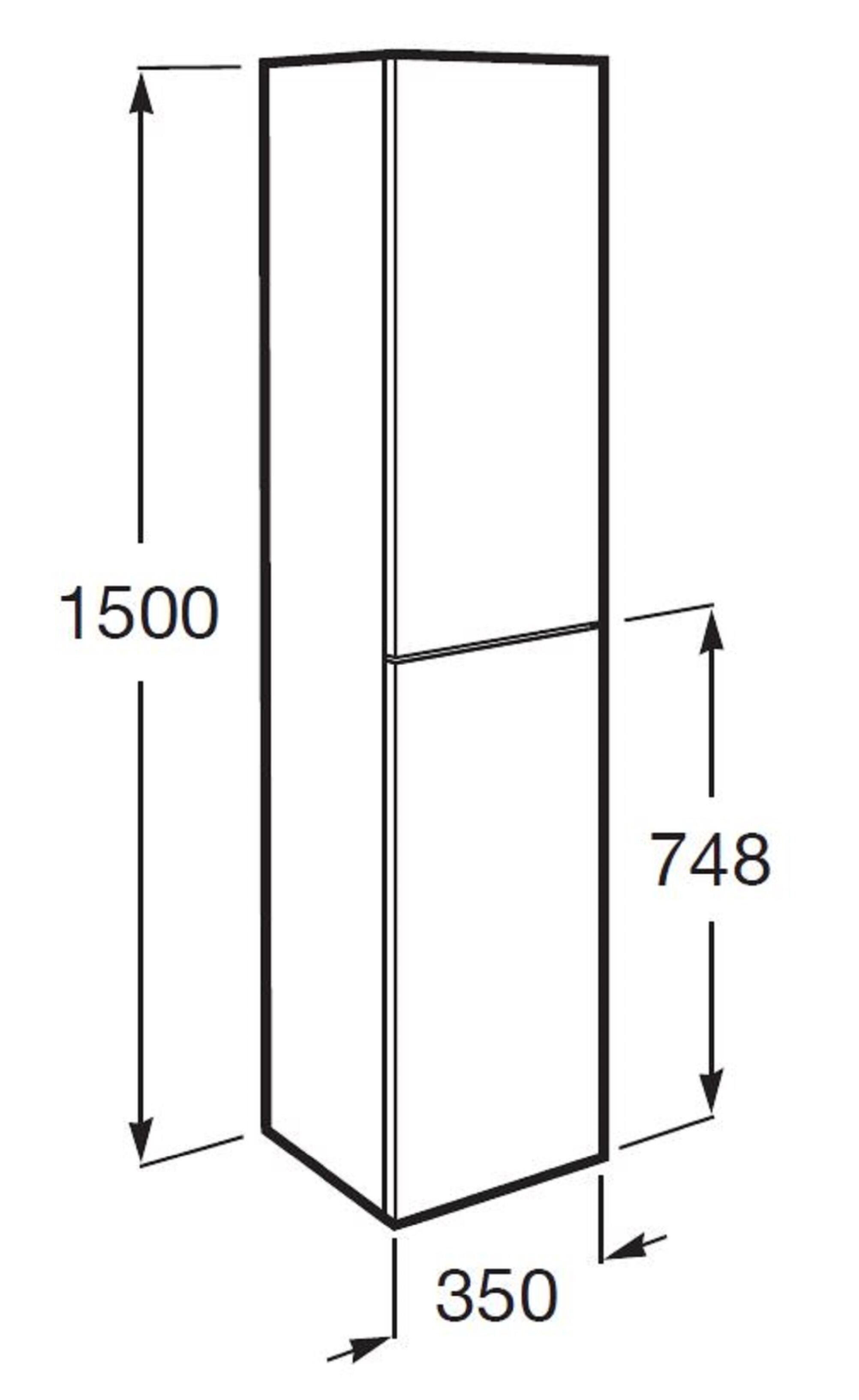 Móvel de arrumação para casa de banho 35x150x25 cm nogueira Roca Extra - 4