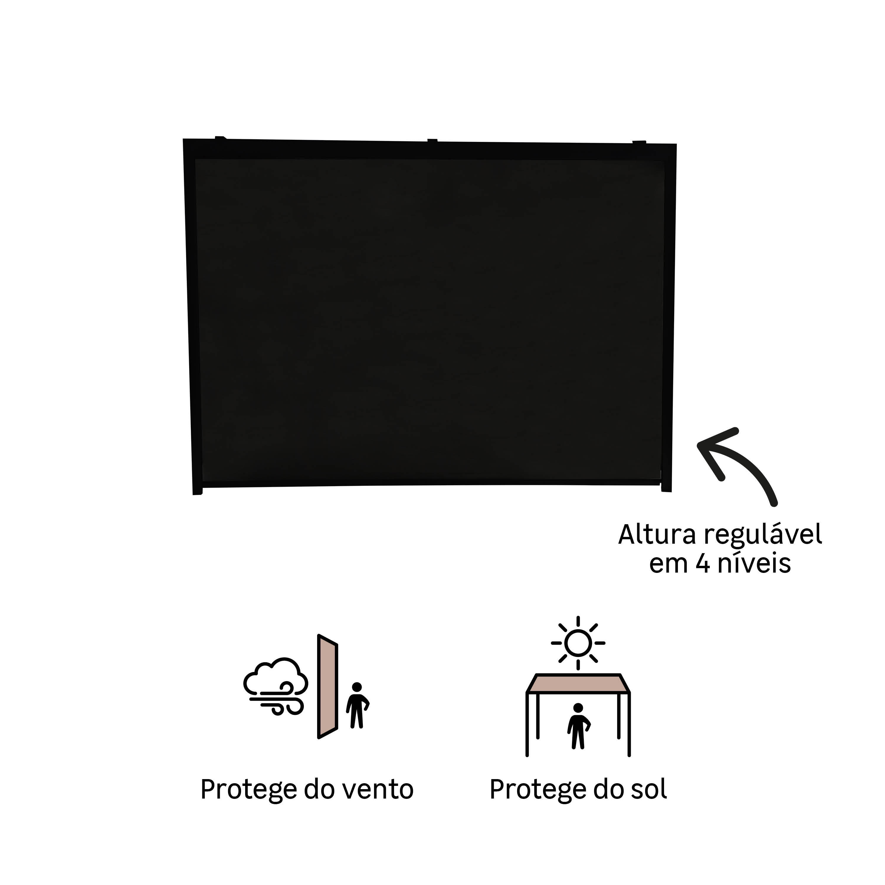 Cortina para pérgola NATERIAL CLIMA BIO 3M CINZA - 5