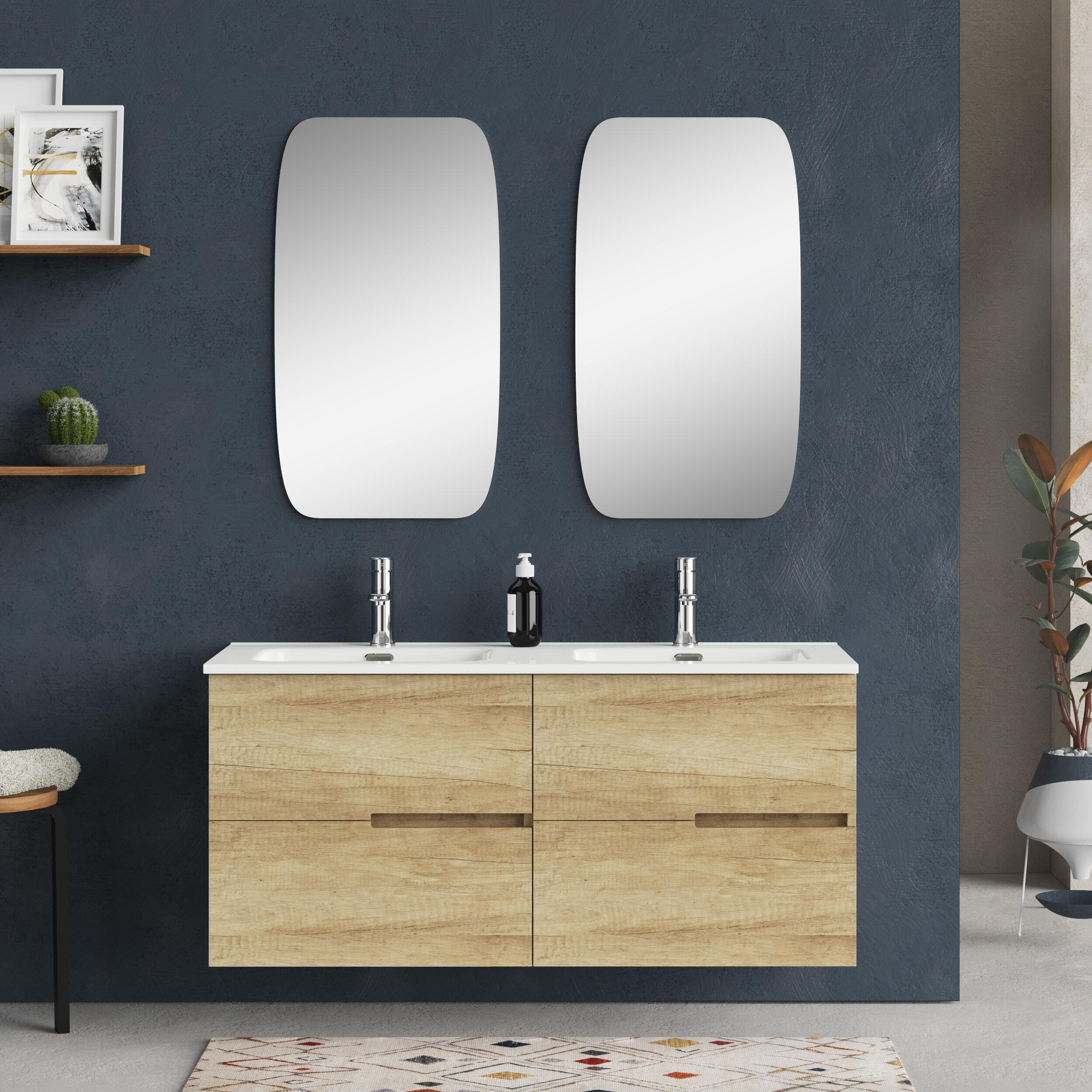 Mueble de baño Alda olmo 120x46 cm (lavabo no incluido) - 2