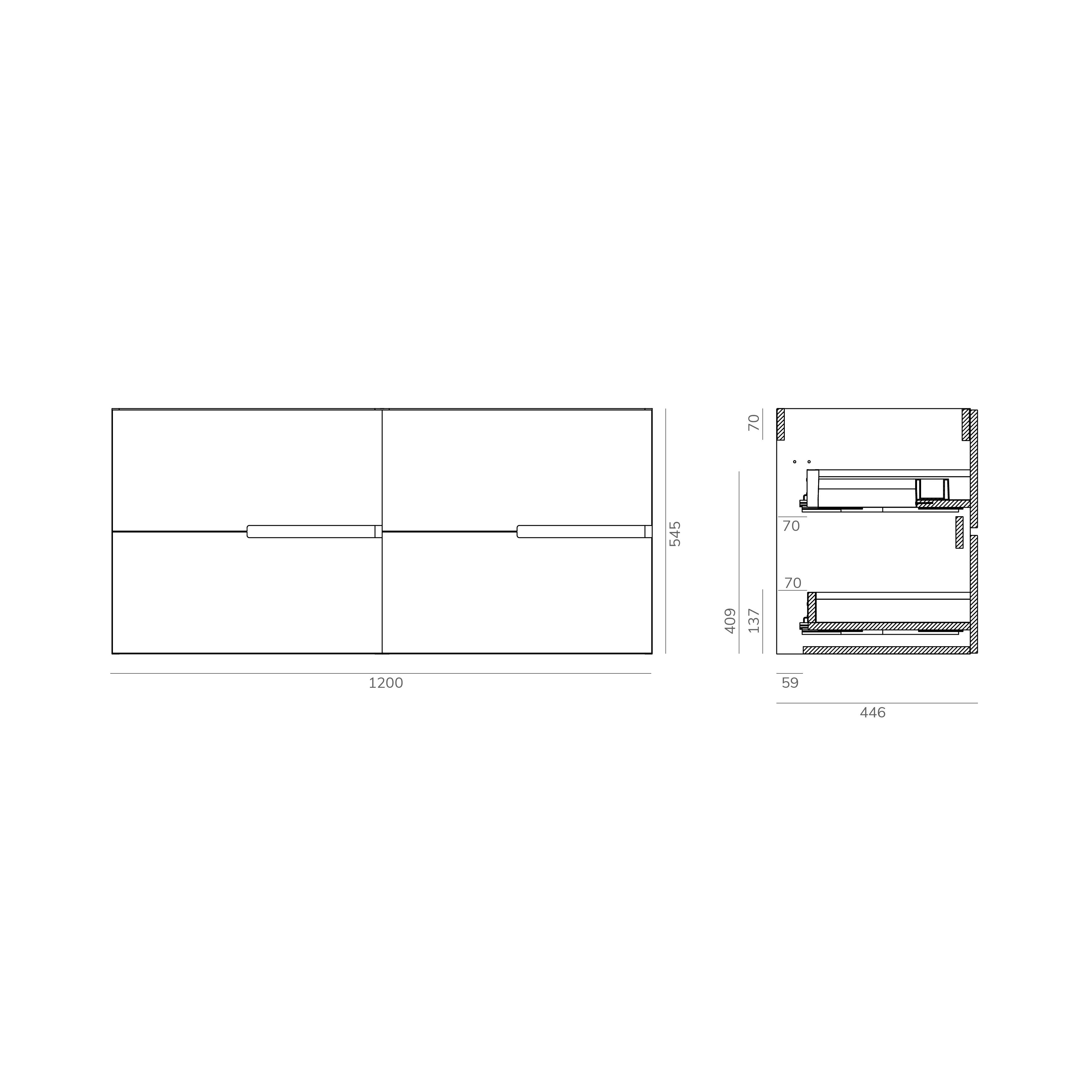 Mueble de baño Alda olmo 120x46 cm (lavabo no incluido) - 7